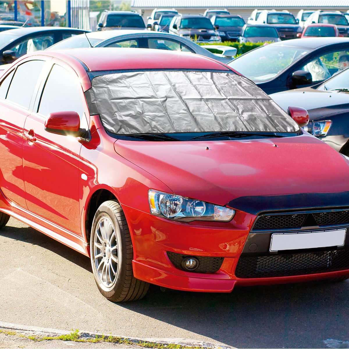 Best Direct® Autoplane Reversible® Screen Wonder (2 sizes, small and large), 2-in-1 car protection mat, ice-free in winter, cool in summer