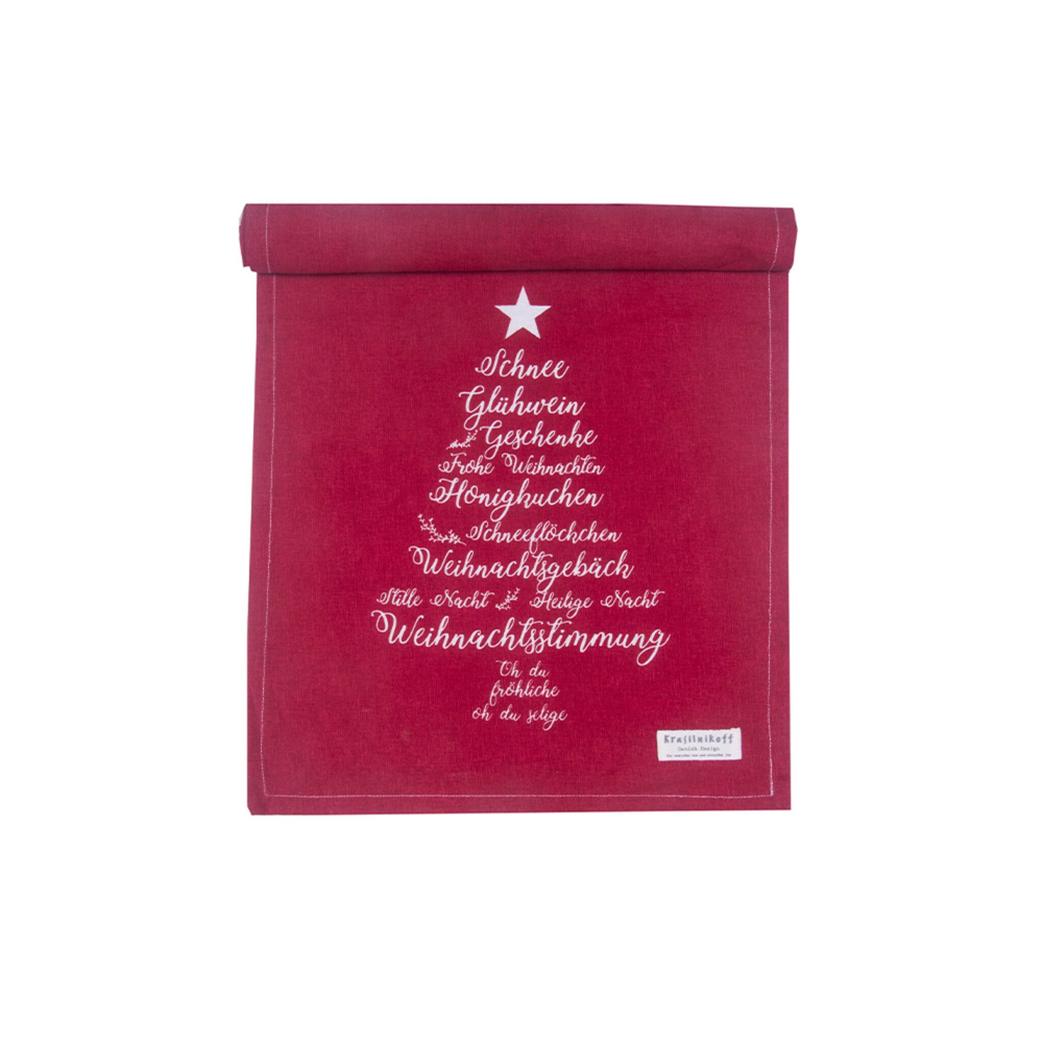 Krasilnikoff Tischdecke Tischläufer Christmas Words günstig online kaufen