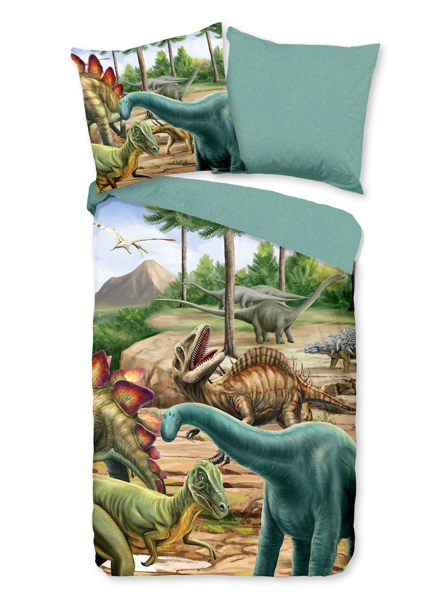 good morning Kinderbettwäsche Dinosaurier Bettwäsche-Set, Biber, günstig online kaufen