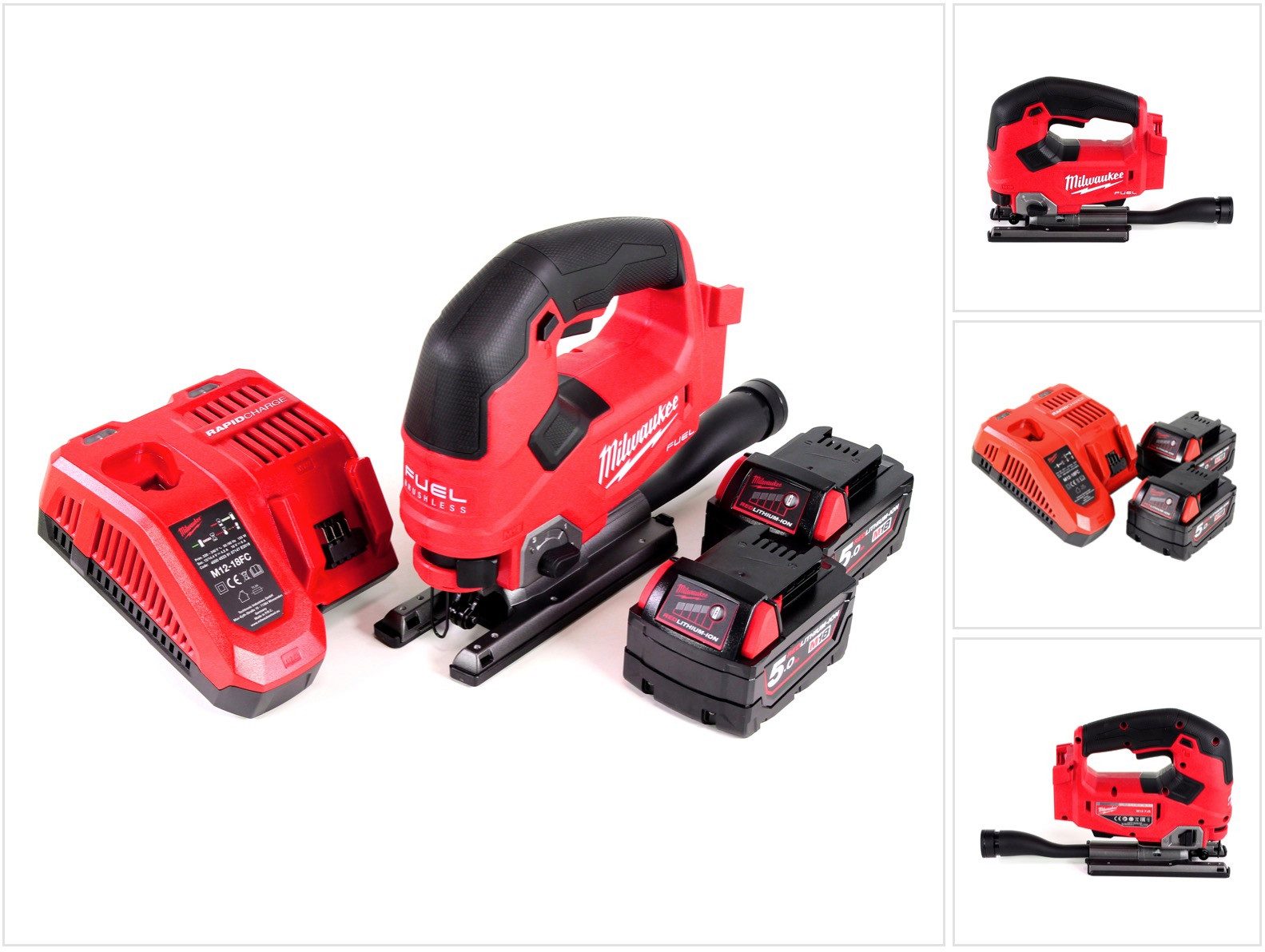 Milwaukee Stichsäge M18 FJS-502C Stichsäge 18V Brushless + 2x Akku 5,0Ah + Ladegerät