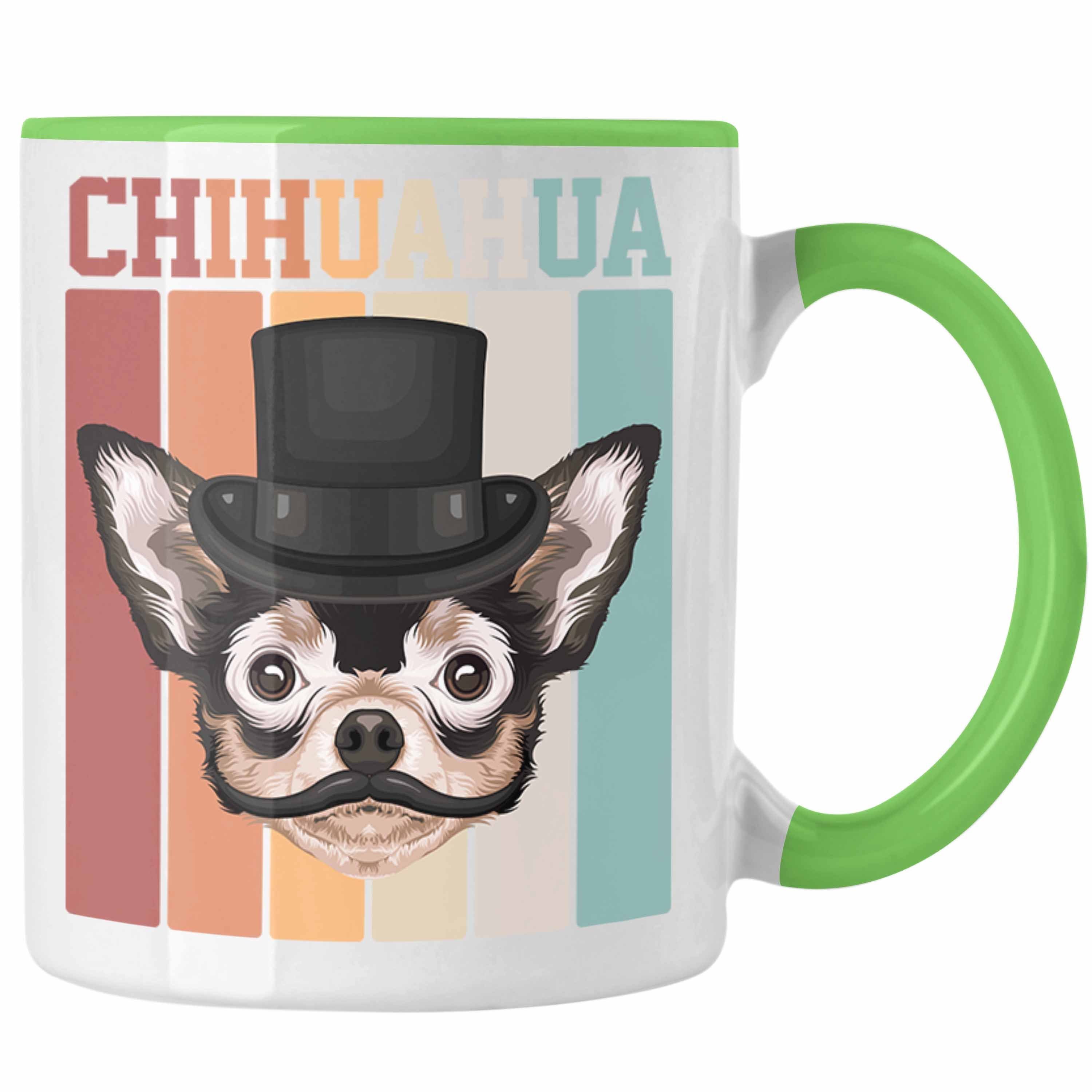 Trendation Tasse Chihuahua Besitzer Tasse Geschenk Lustiger Spruch Geschenkidee Retro V Grün