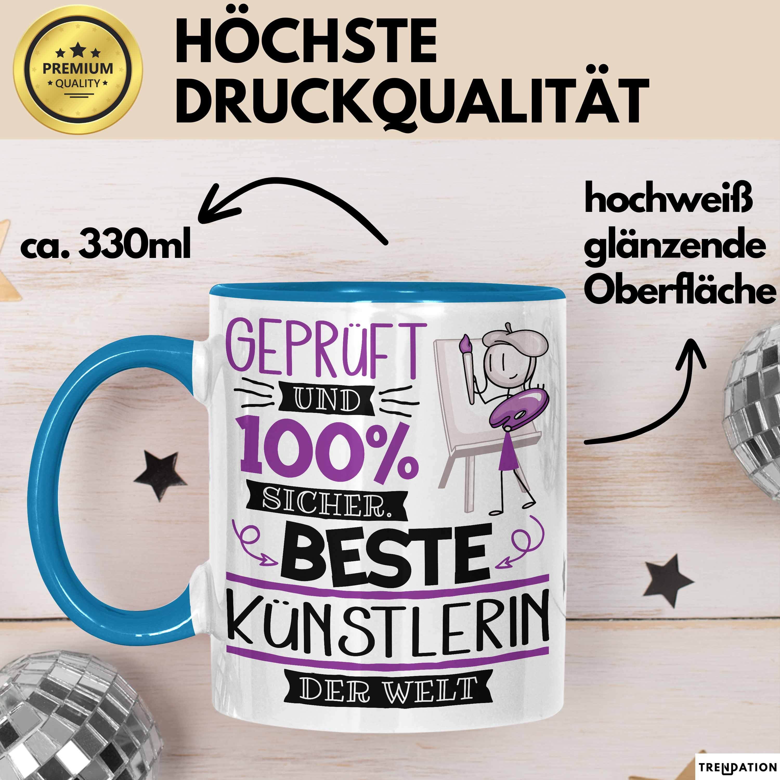 Trendation Tasse Beste Künstlerin Der Welt Tasse Geschenk für Eine Künstlerin Geprüft