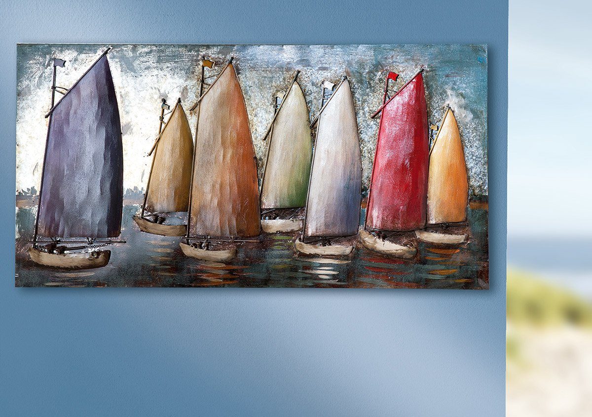 GILDE Bild GILDE Bild x 120cm blau-mehrfarbig Sailing - - H. Regatta B. 60cm