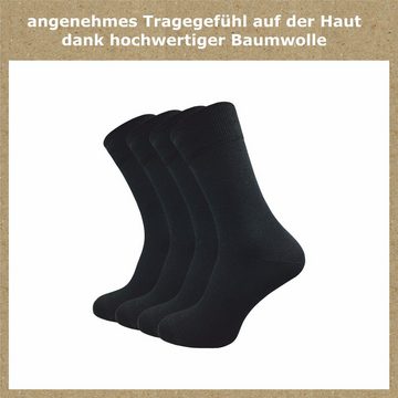 GAWILO Businesssocken aus hochwertiger Bio Baumwolle, handgekettelt, beste Qualität (4-Paar) plastikfreier Versand mit DHL