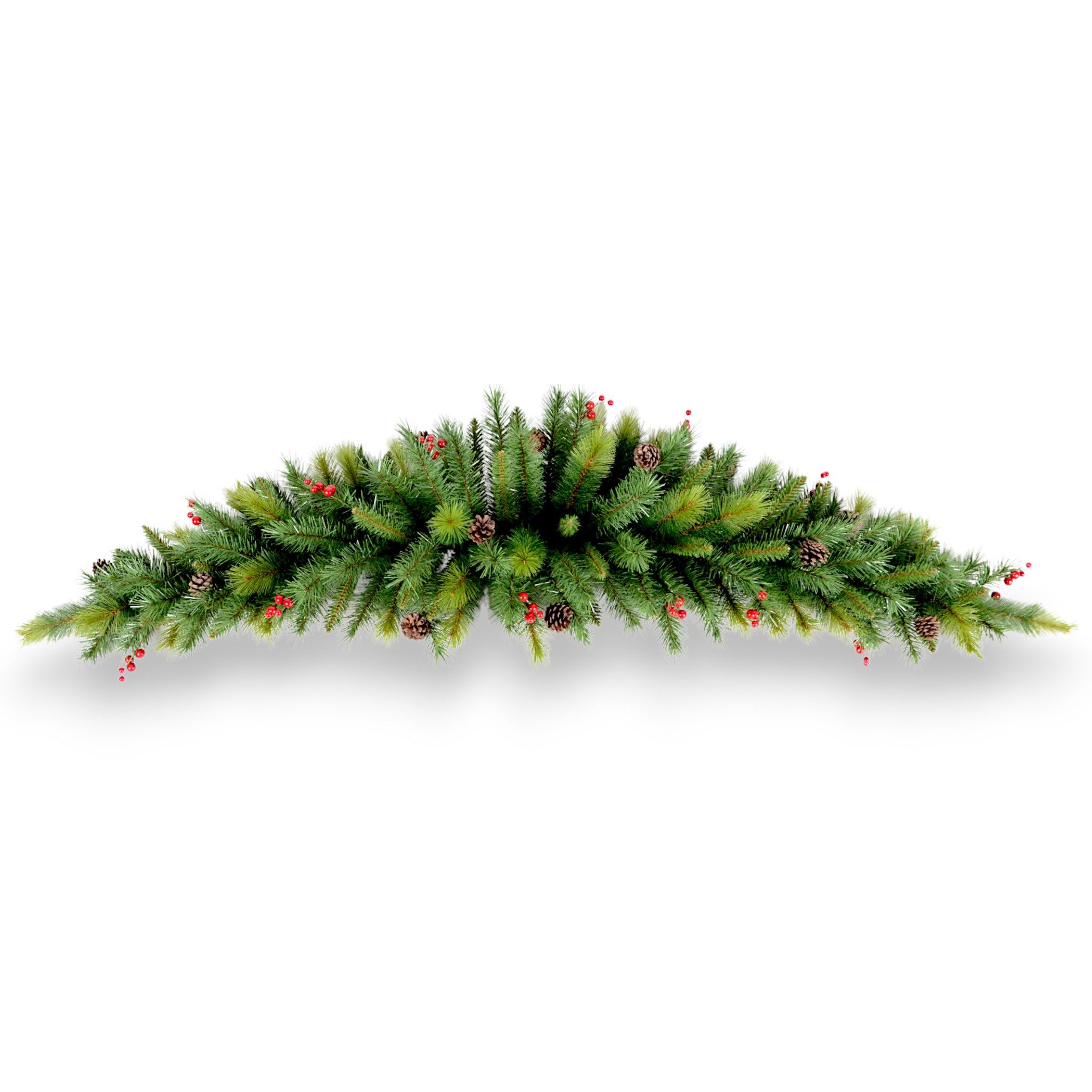 Arnusa Гірлянда декоративна Weihnachtsgirlande Tannengirlande Bogen mit roten Beeren 180 cm, Türbogen Weihnachtsdekoration Kunstpflanze