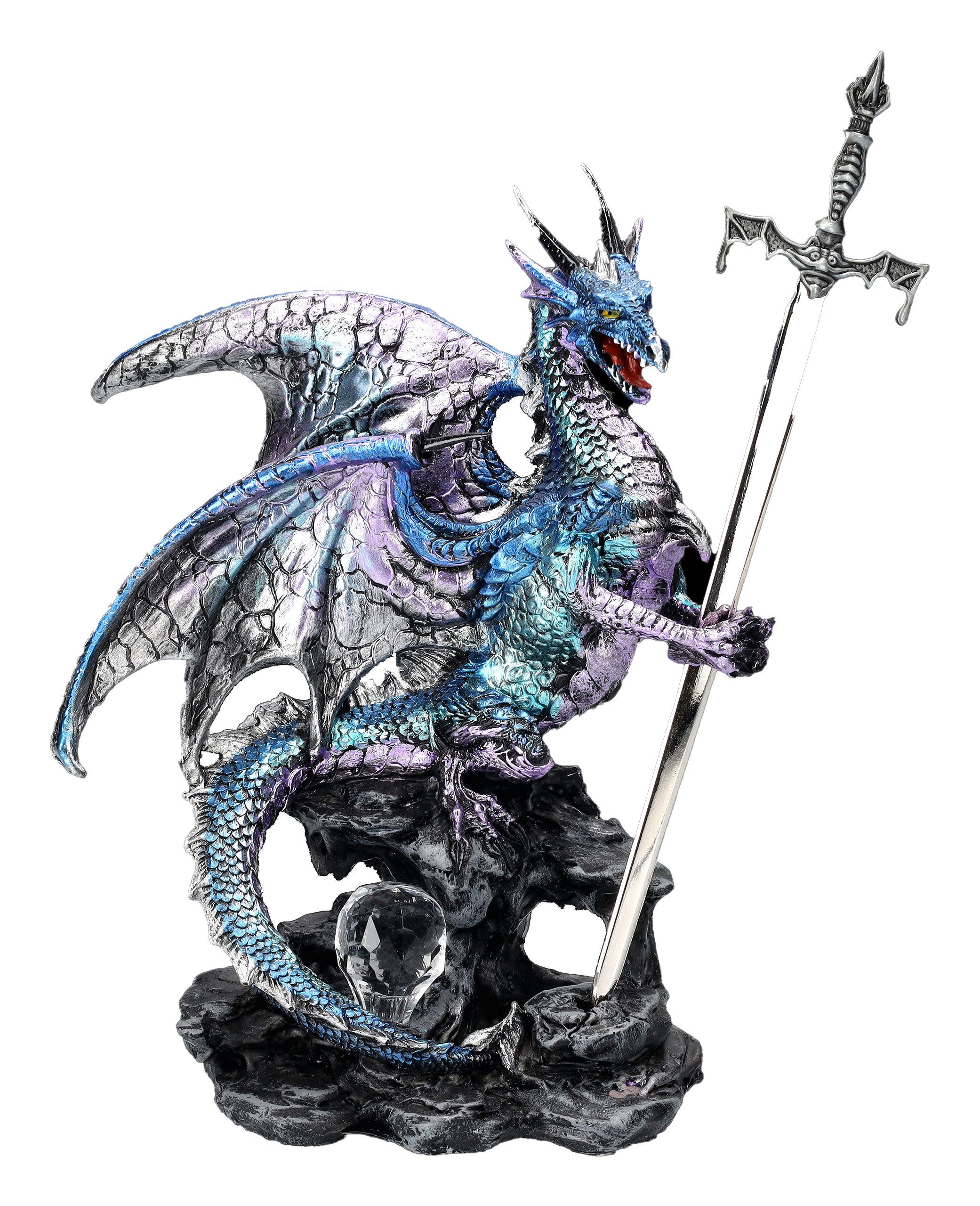 Figuren Shop GmbH Brieföffner Drachen Figur mit Brieföffner - Sword of the Dragon - Drachenfigur