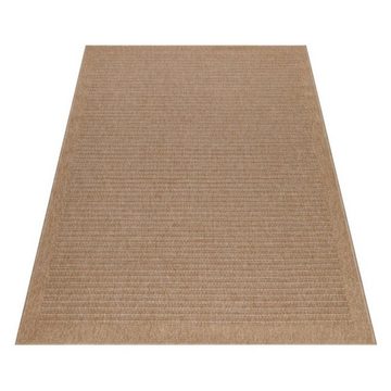 Outdoorteppich, Homtex, 80 x 150 cm, In & Outdoor Teppich Wetterfest Läufer Beige Balkon Teppich Wasserfest