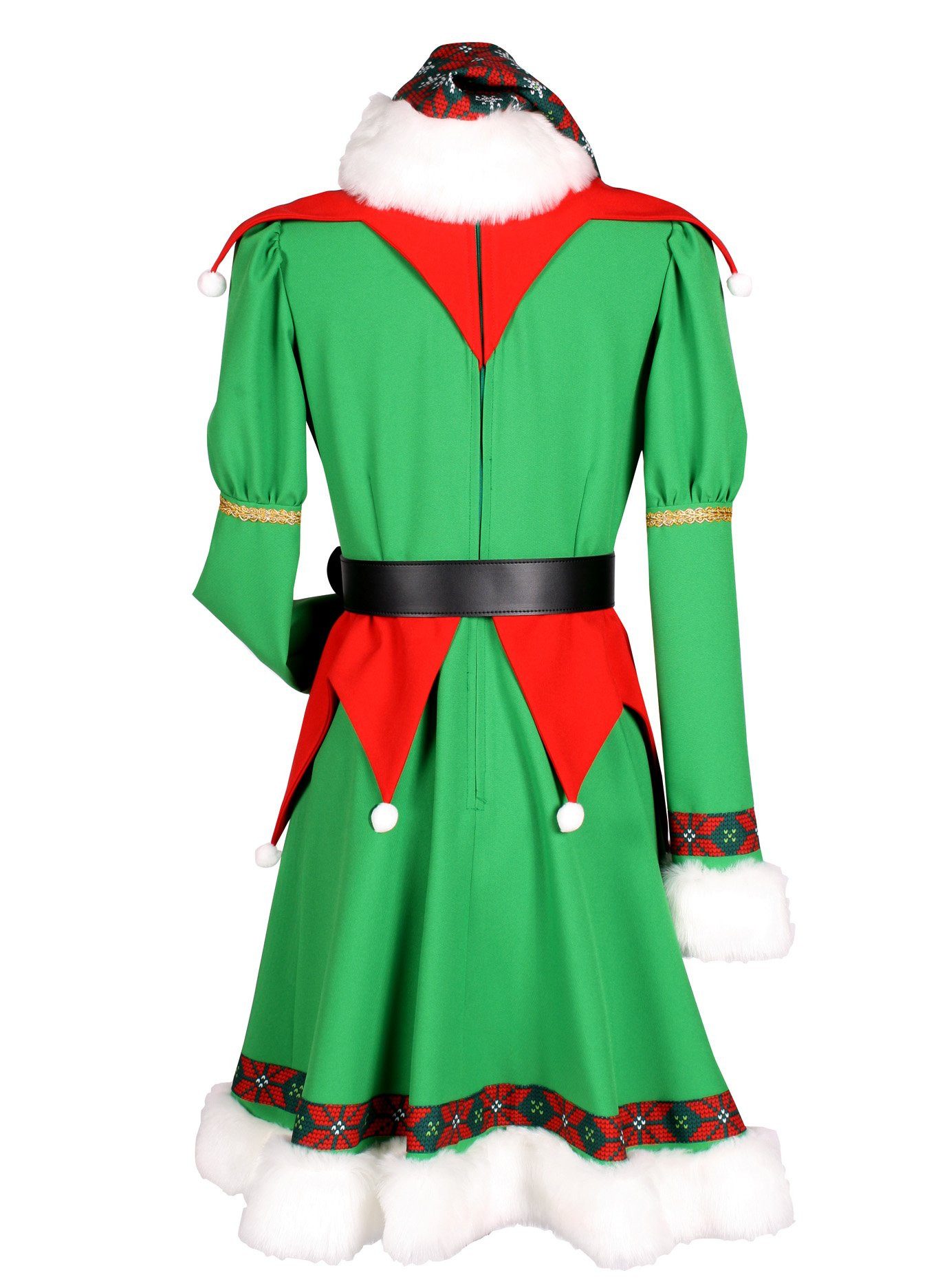 thetru Kostüm Festliche Weihnachtselfe Kostüm, Schmuckes Wichtelkleid für die Weihnachtszeit