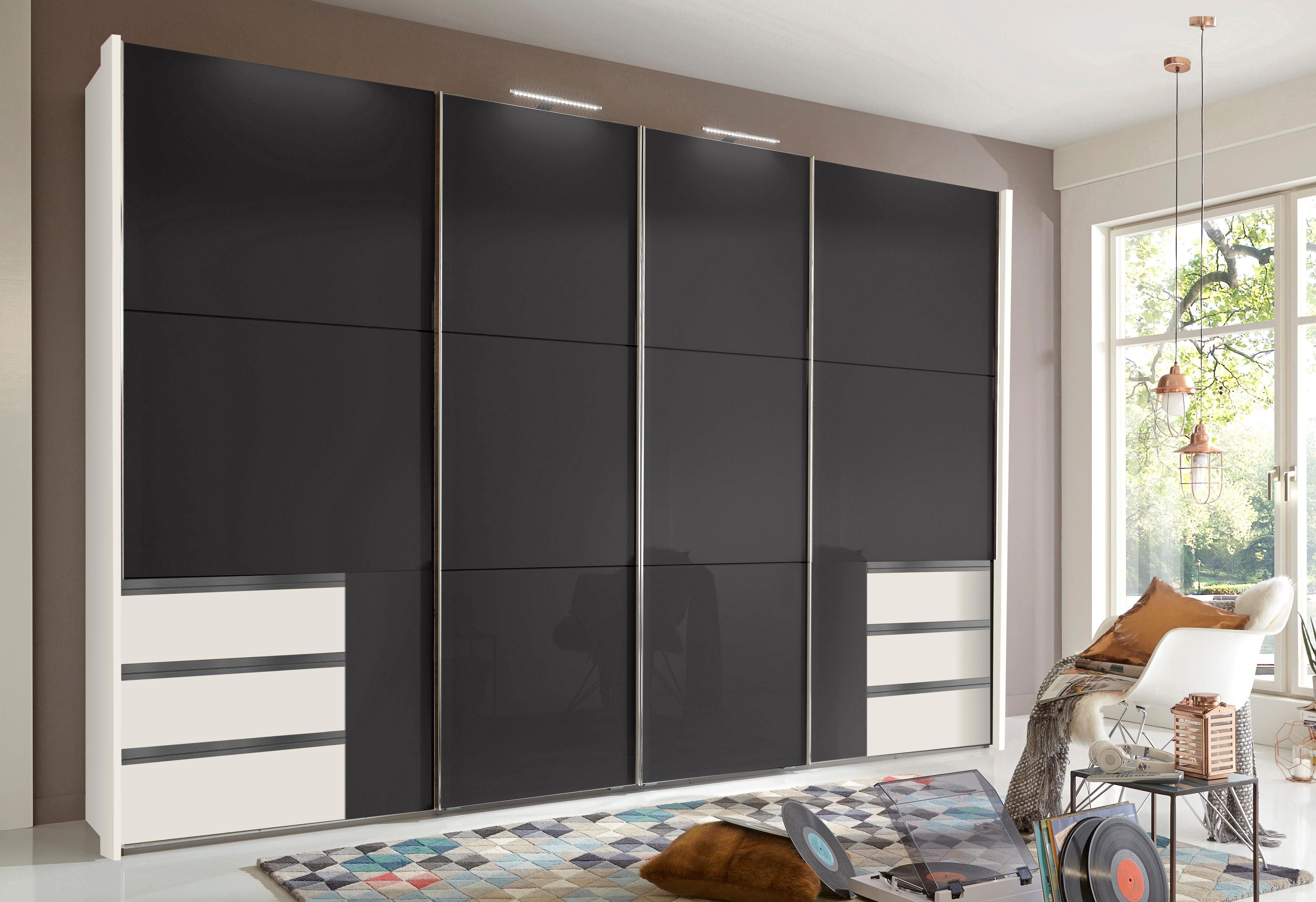 Wimex Schwebetürenschrank Level by fresh to go mit Glastüren und Synchronöffnung