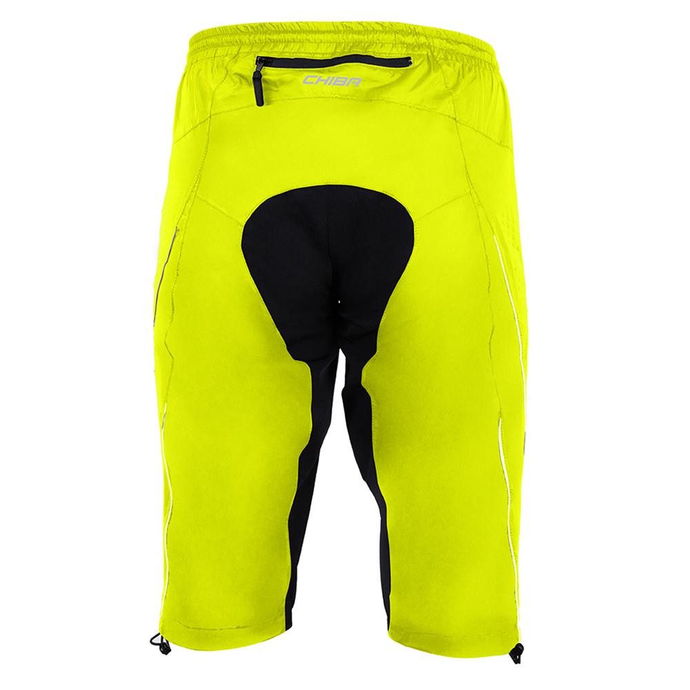 Chiba Fahrradhose CHIBA Regenhose kurz - wasserdicht, winddicht, atmungsaktiv, neongelb