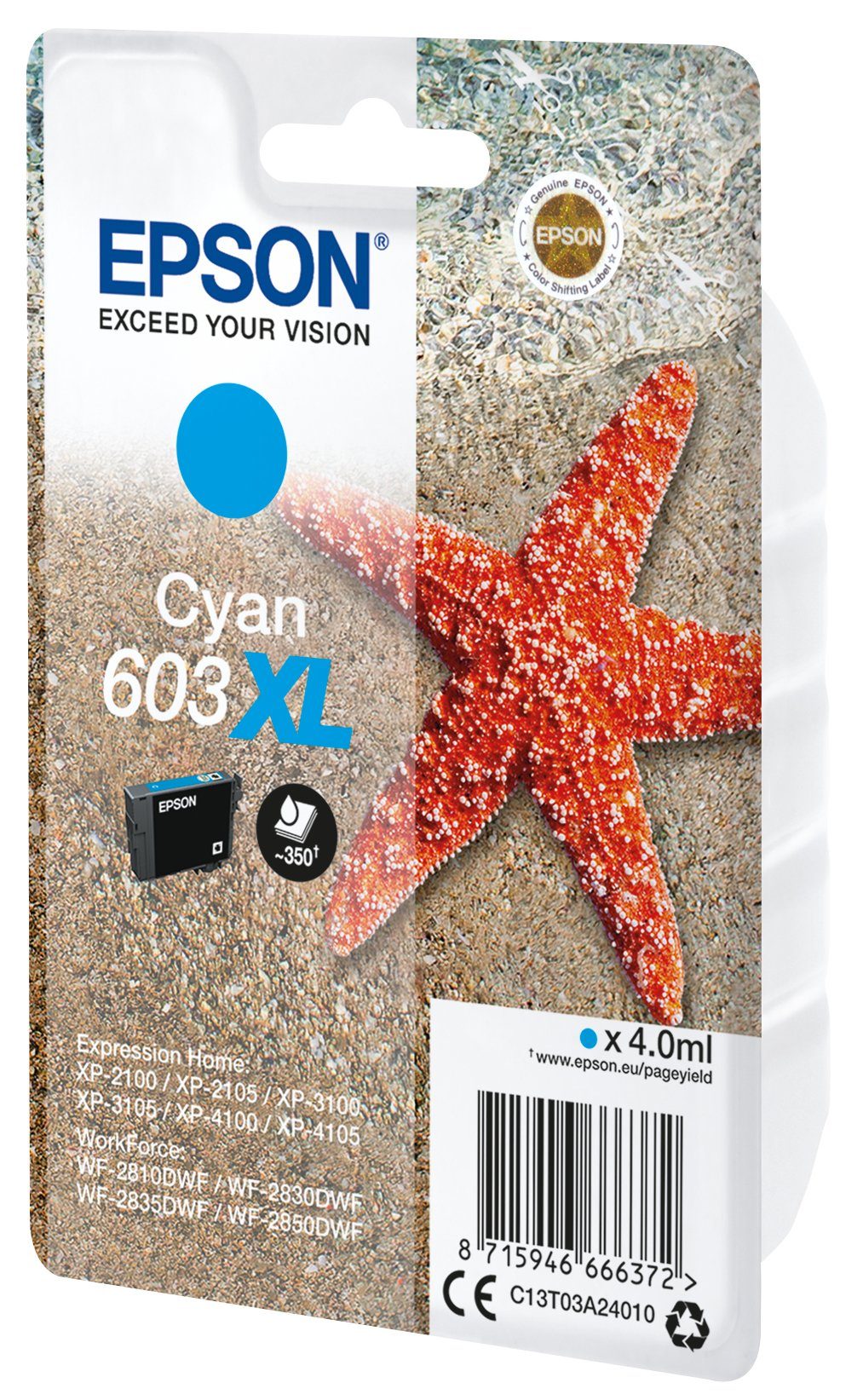 Tintenpatrone 603XL Epson Epson Singlepack Cyan Ink