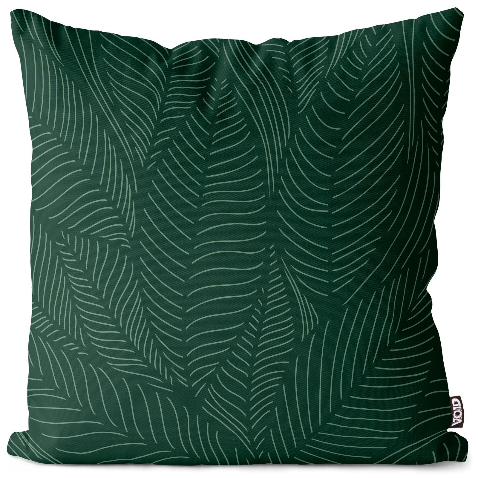 Kissenbezug, VOID (1 Stück), Sofa-Kissen Tropische Blätter Grafik Muster Bananenblatt Dschungel Tropen Pflanzen Garten Deko Grün Urwald Floral Palme Palmenblätter