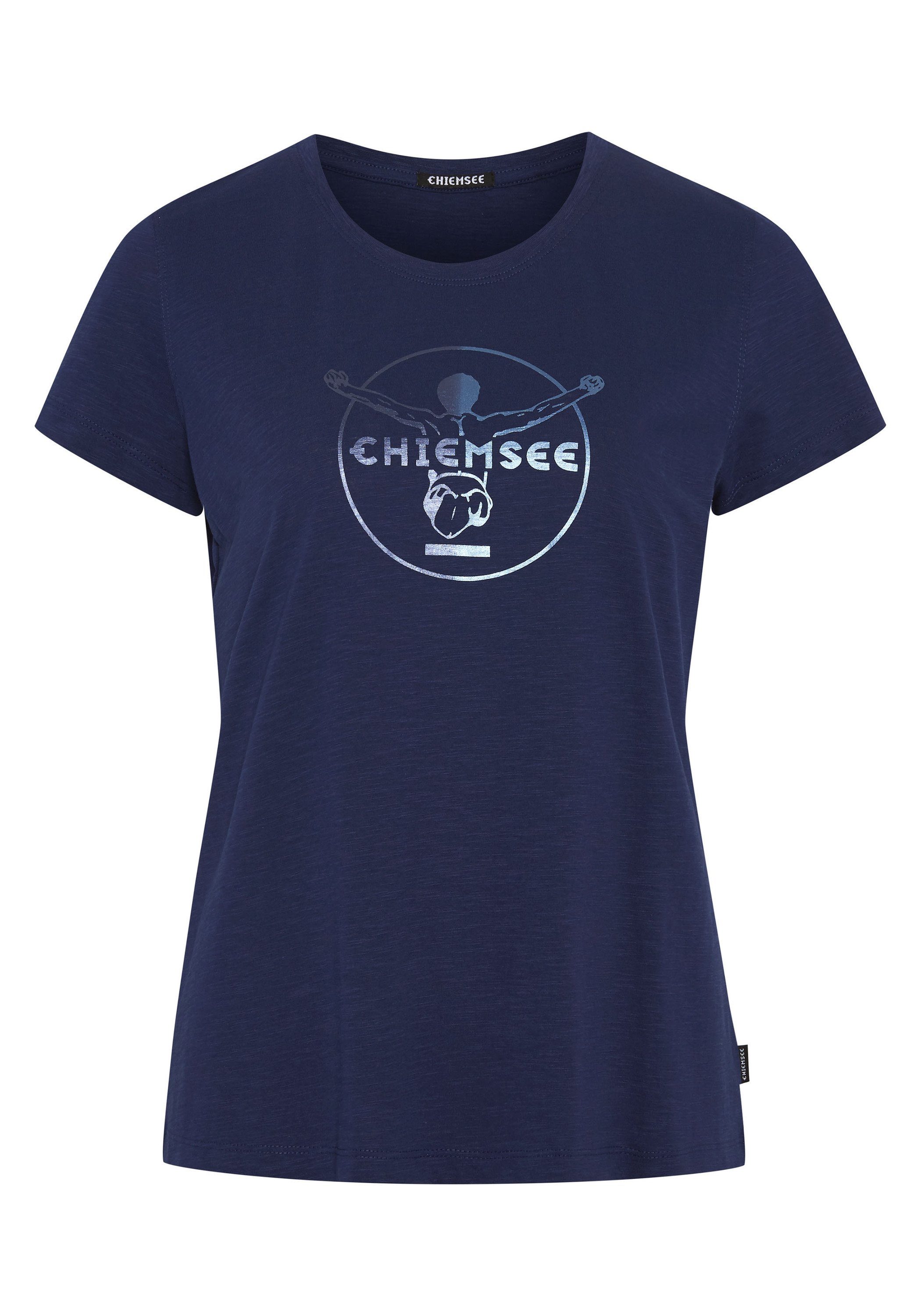 Medieval 1 T-Shirt Print-Shirt 19-3933 Chiemsee Blue mit Jumper-Frontprint