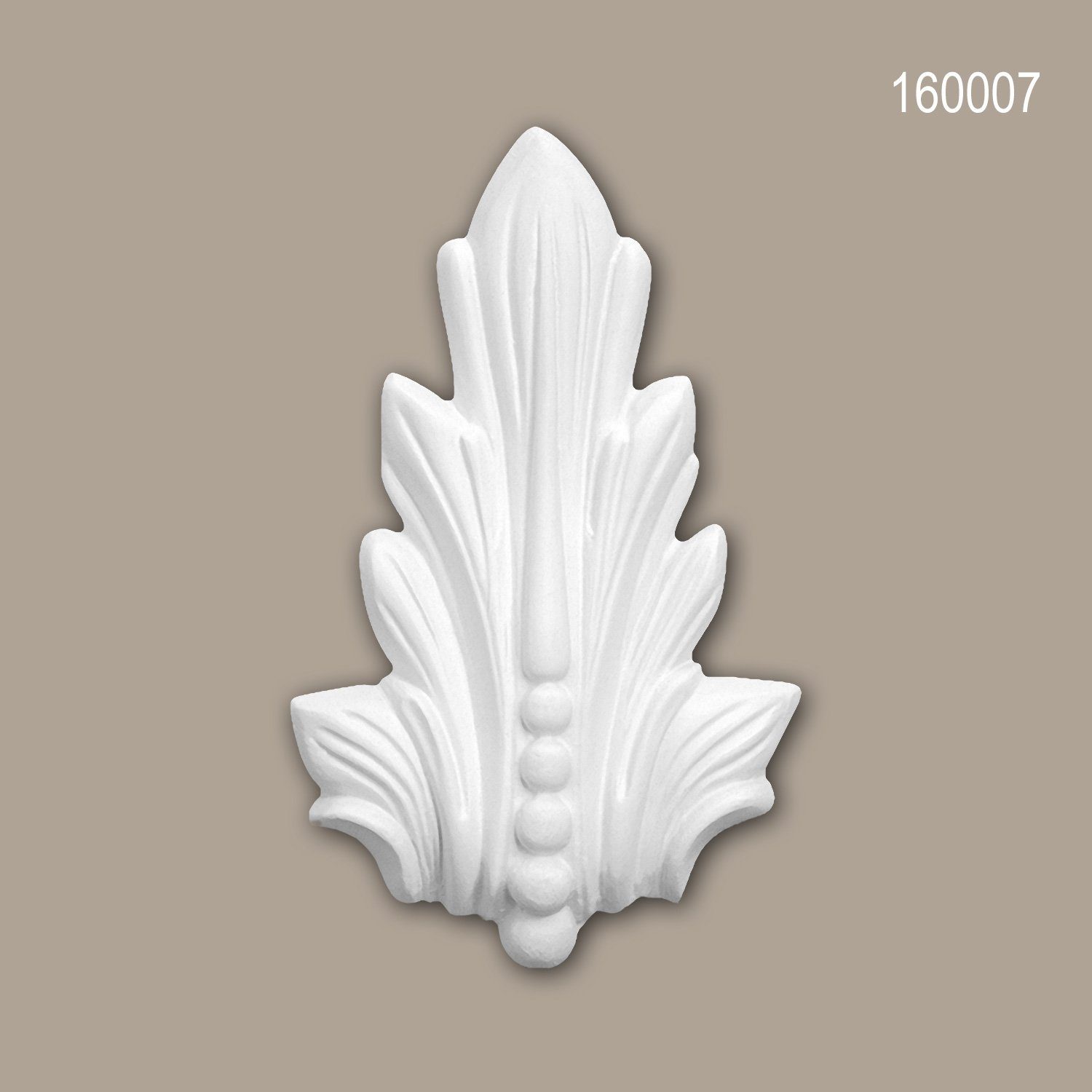 Profhome Wanddekoobjekt 160007 (Zierelement, 1 St., Stuckdekor, Schmuckelement, Dekorelement), weiß, vorgrundiert, Stil: Zeitlos / Klassisch