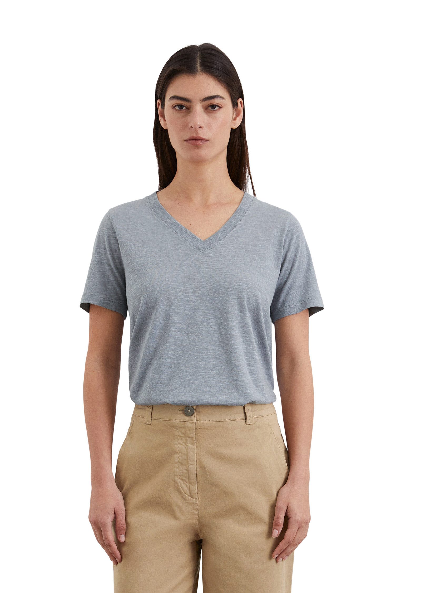 Marc O'Polo T-Shirt aus Baumwolle-Viskose-Mix günstig online kaufen