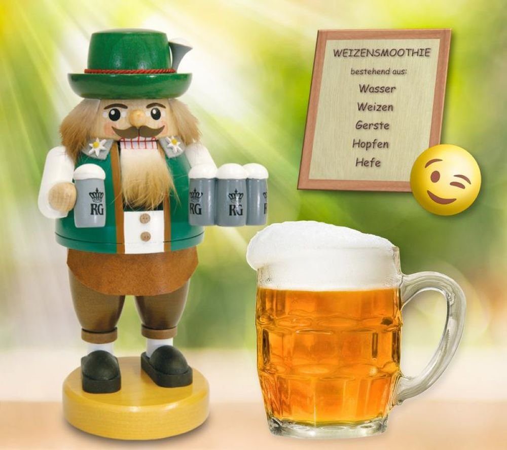 Richard Glaesser Nussknacker Bayerischer Wirt, Höhe 20 cm, Handwerkskunst original Erzgebirge