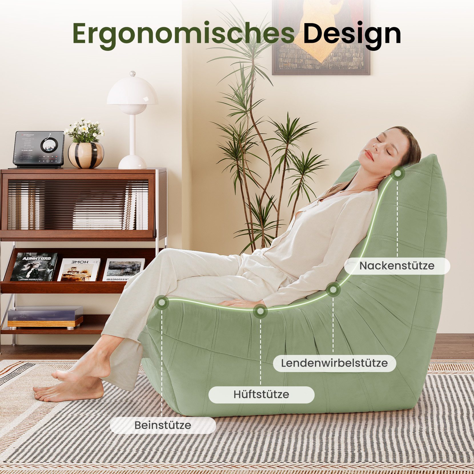 OUNUO Sofa Lounge-Sofa mit Memory-Schaum für kleine Räume günstig online kaufen