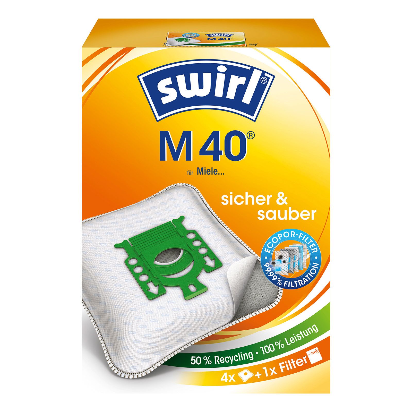Swirl Staubsaugerbeutel M 40 EcoPor