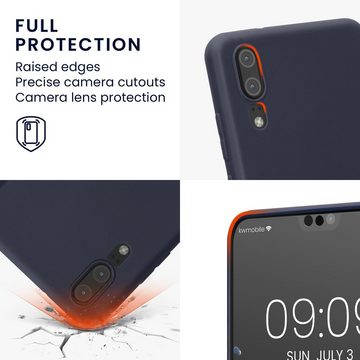 kwmobile Handyhülle Hülle für Huawei P20, Backcover Silikon - Soft Handyhülle - Handy Case in Deep Ocean
