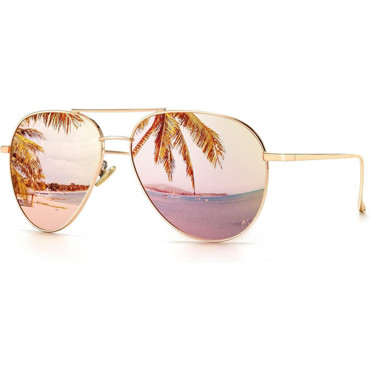 LuxusKollektion Pilotenbrille Sonnenbrille Oversized Piloten L Rose Gold (1-St)