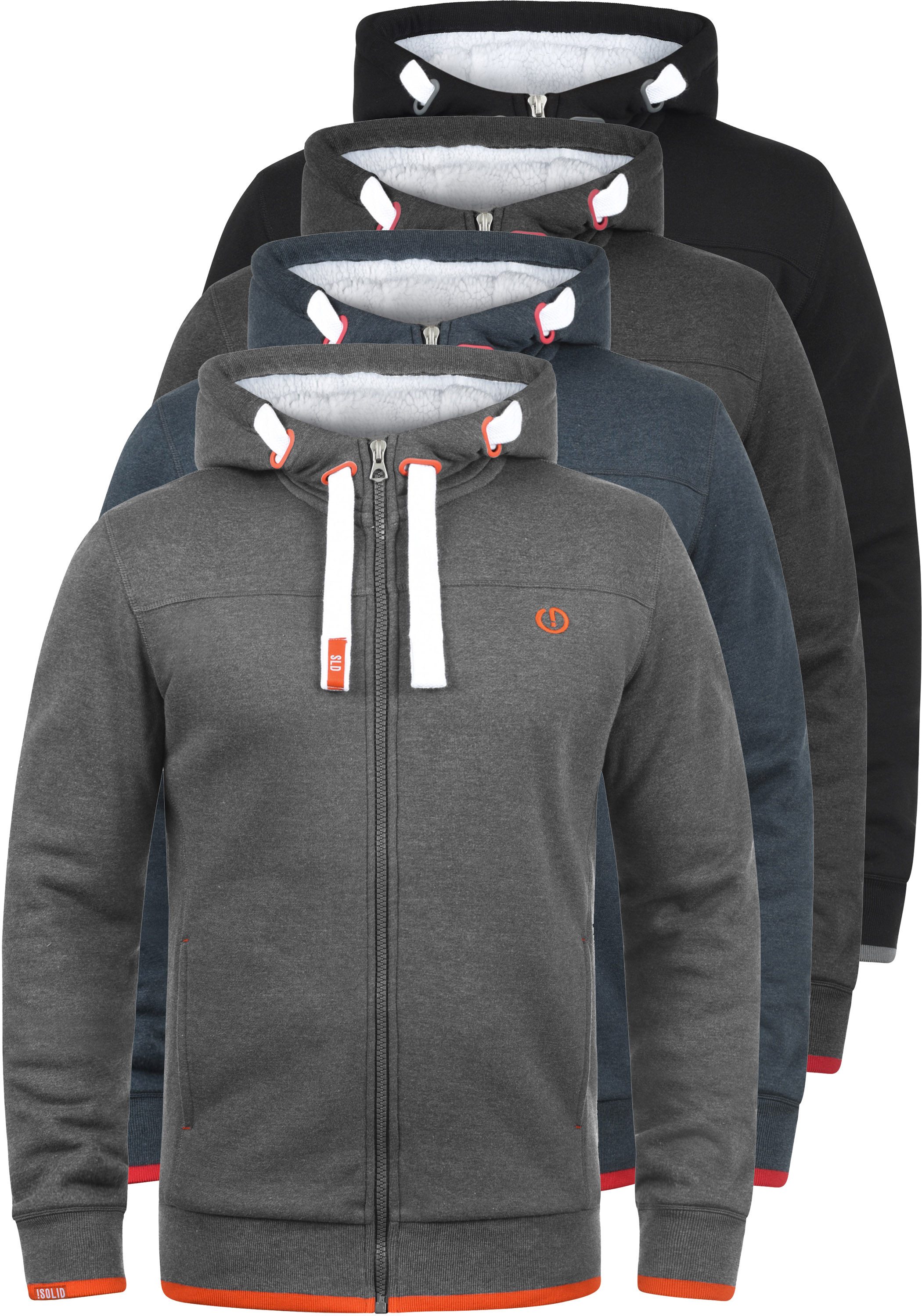!Solid Sweatjacke SDBenjaminZip Sweatshirtjacke mit gefütterter Kapuze