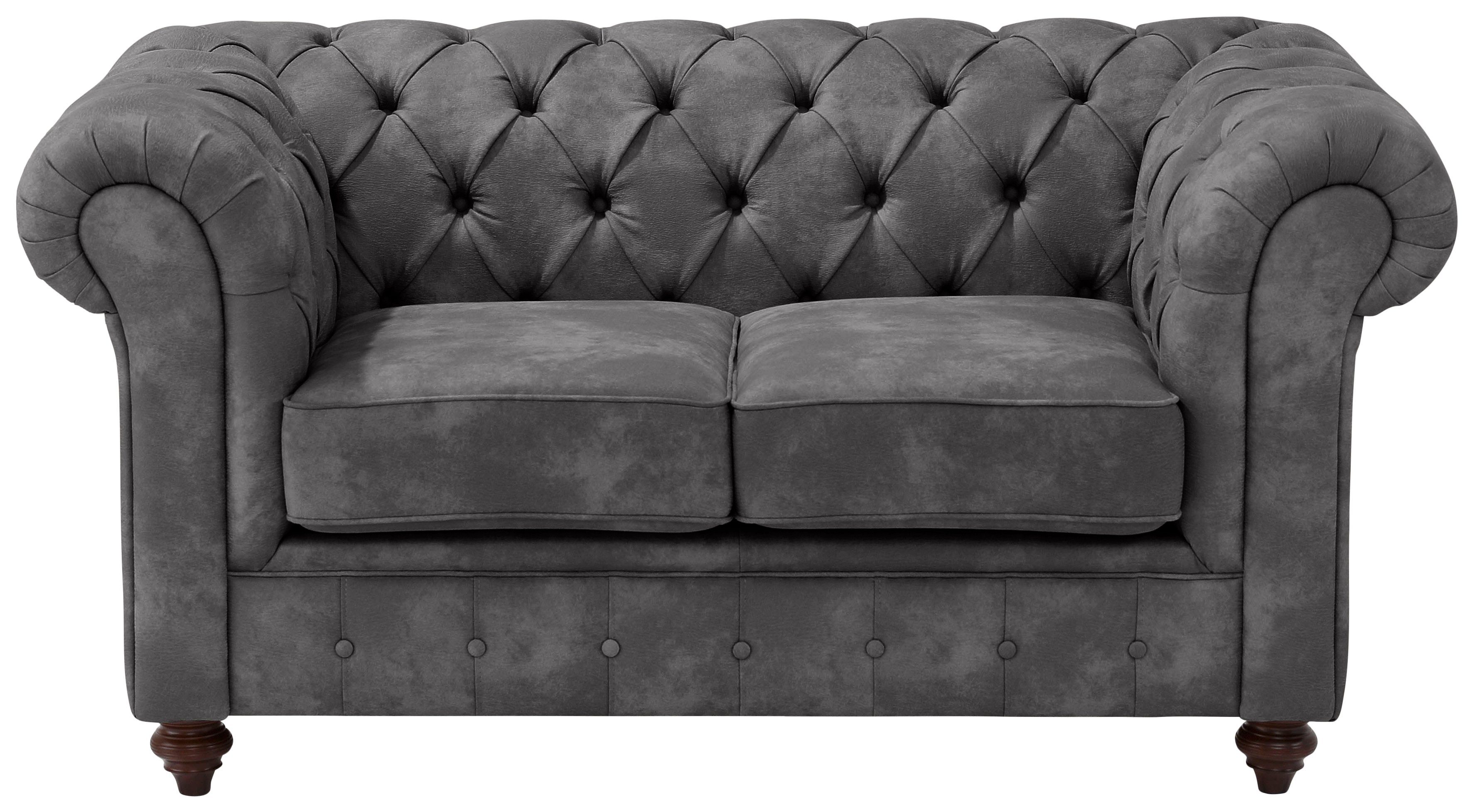 Home affaire Chesterfield-Sofa Chesterfield 2-Sitzer B/T/H: 150/89/74 cm, m günstig online kaufen