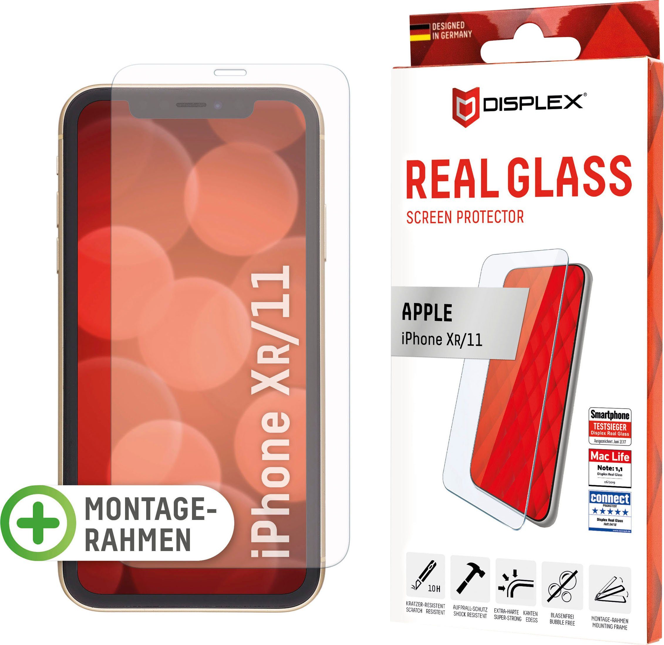 Displex Displayschutzglas DISPLEX Real Glass Panzerglas für Apple iPhone XR/11 (6,1) für Apple iPhone 11