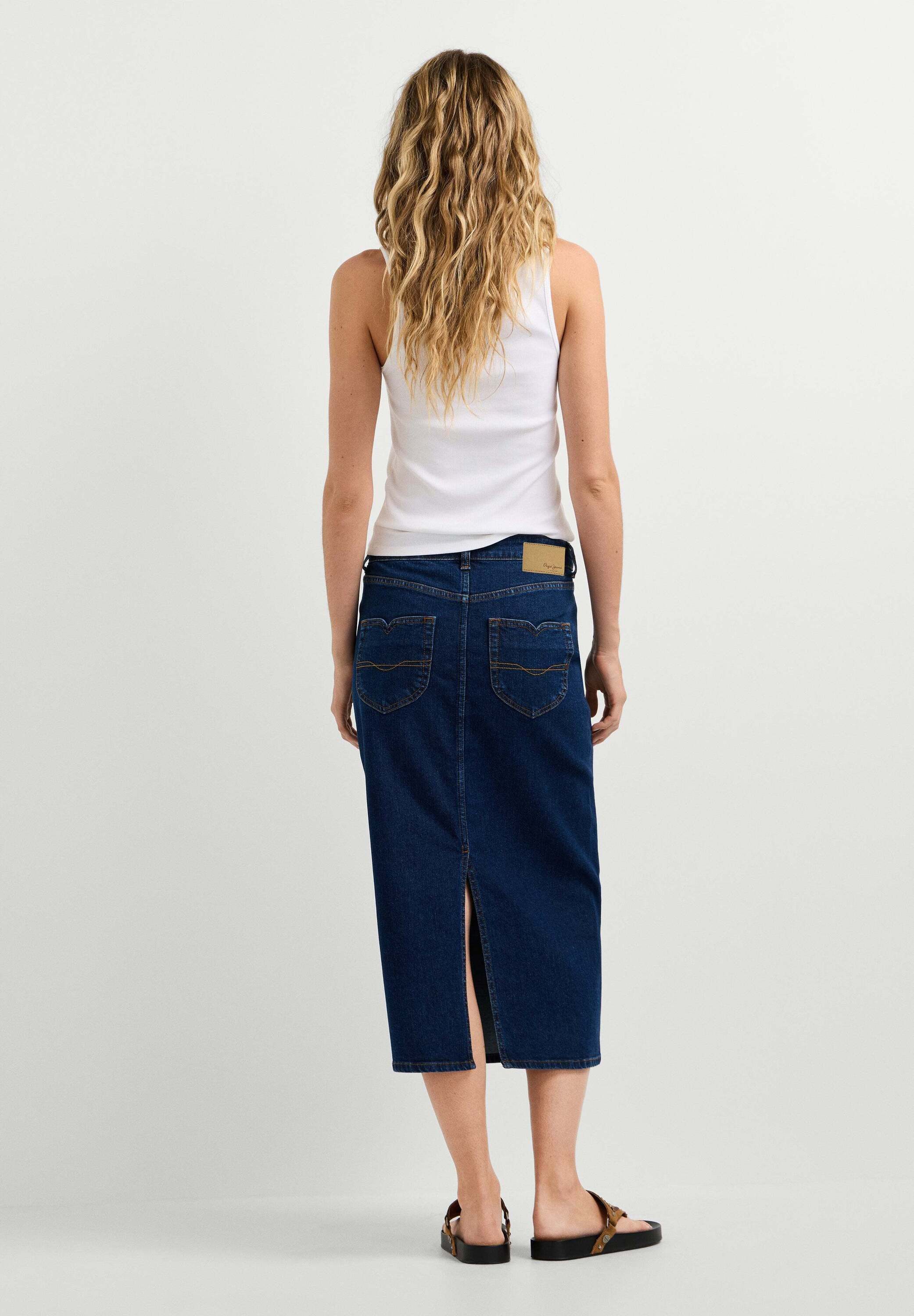 Pepe Jeans A-Linien-Rock skirt WILLA MIDI SKIRT