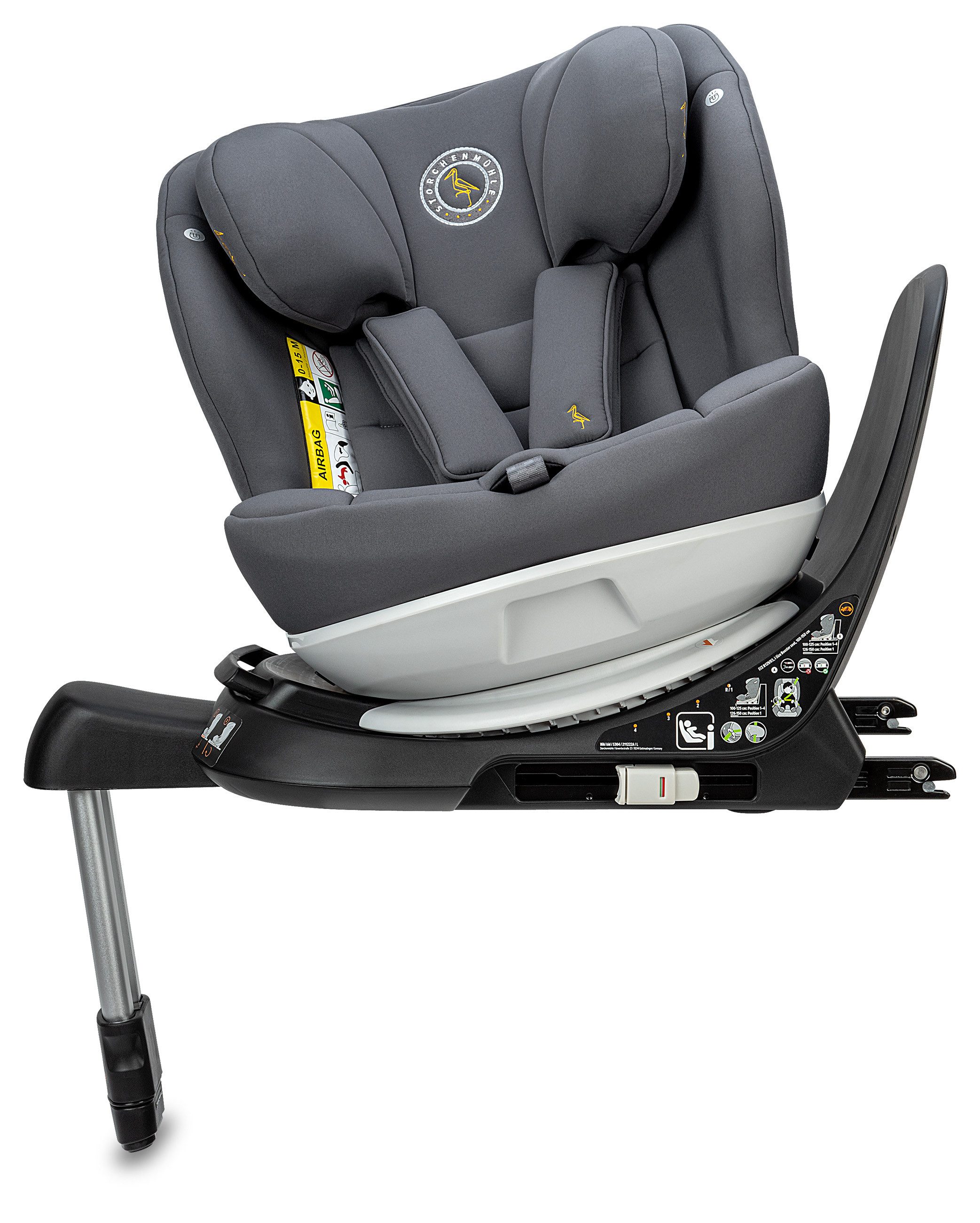 Storchenmühle Autokindersitz Niki kid, ab: 15 Monate, bis: 12 Jahre, ab: 76 cm, bis: 150 cm, sicherer 360°Kindersitz: reboard bis 4 Jahre, verwendbar von 76-150 cm
