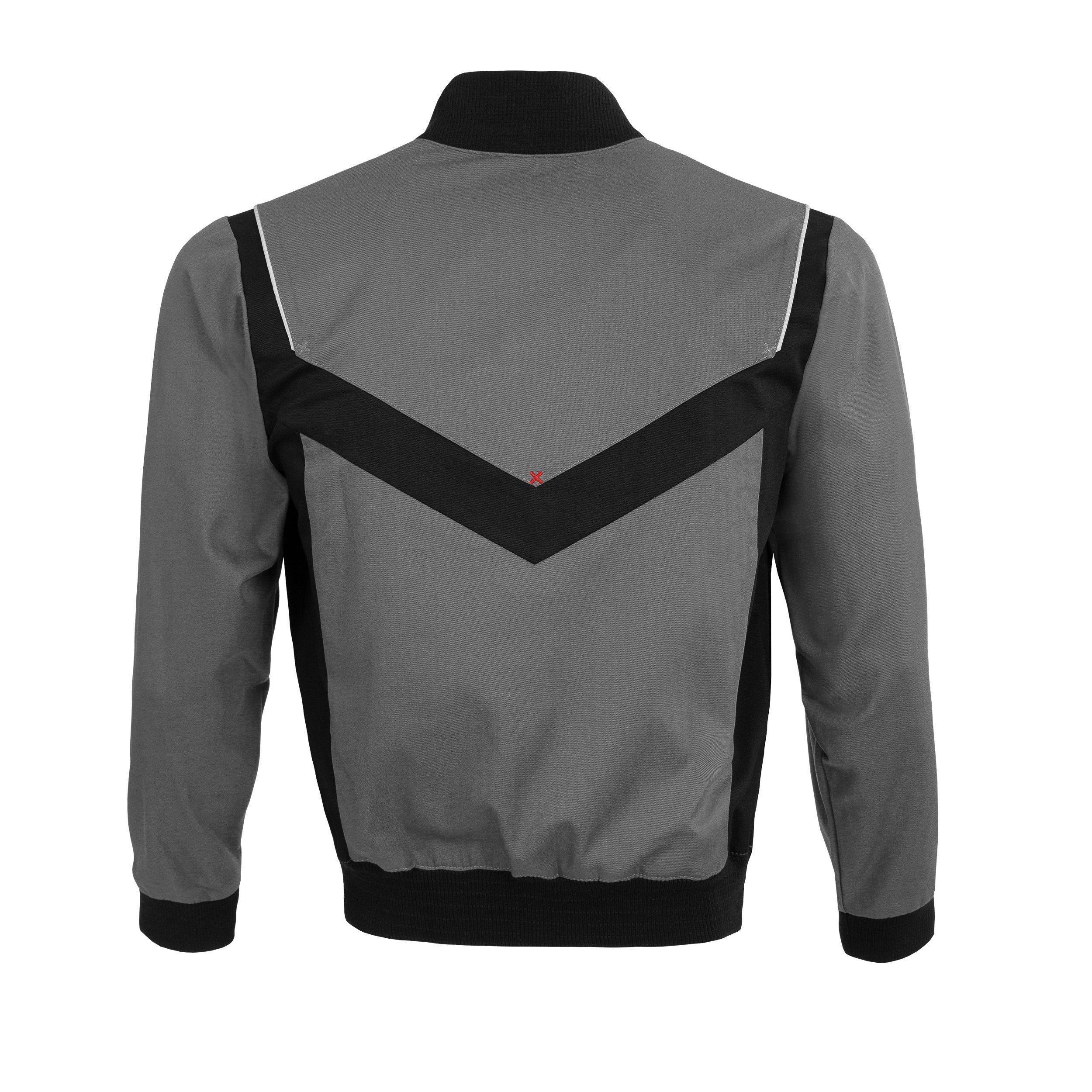 Qualitex Workwear Arbeitsjacke "X-Serie" X-treme strapazierfähige Werkstattjacke - faserverstätkt (1-St) Bundjacke mit 7 Taschen - pflegeleichte Blousonjacke - Waschbar