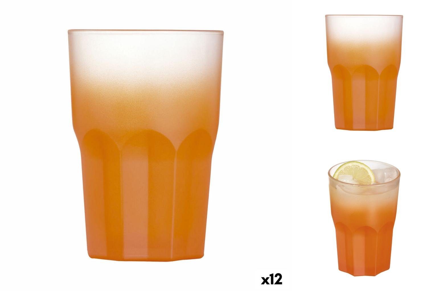 Luminarc Glas Becher Luminarc Summer Pop Orange Glas 400 ml 12 Stück, Glas