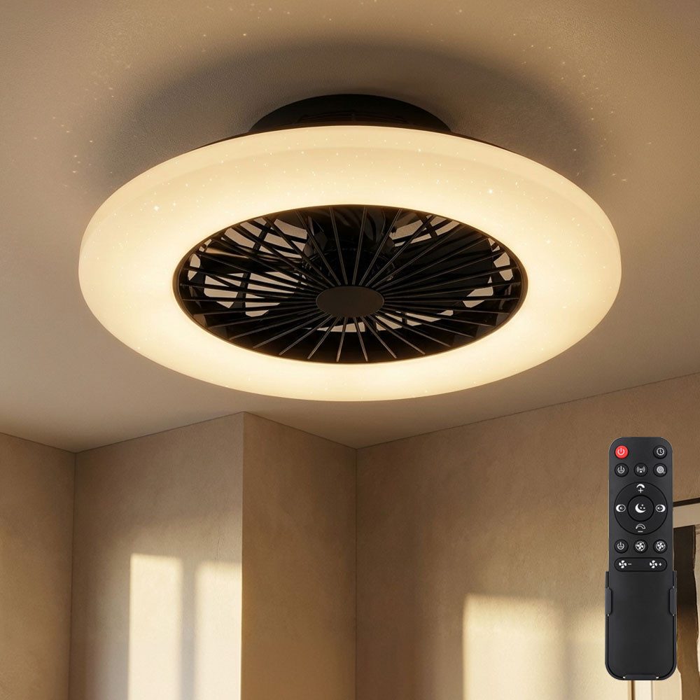 GLOBO LIGHTING Deckenventilator, Deckenventilator mit Beleuchtung und Fernbedienung leise