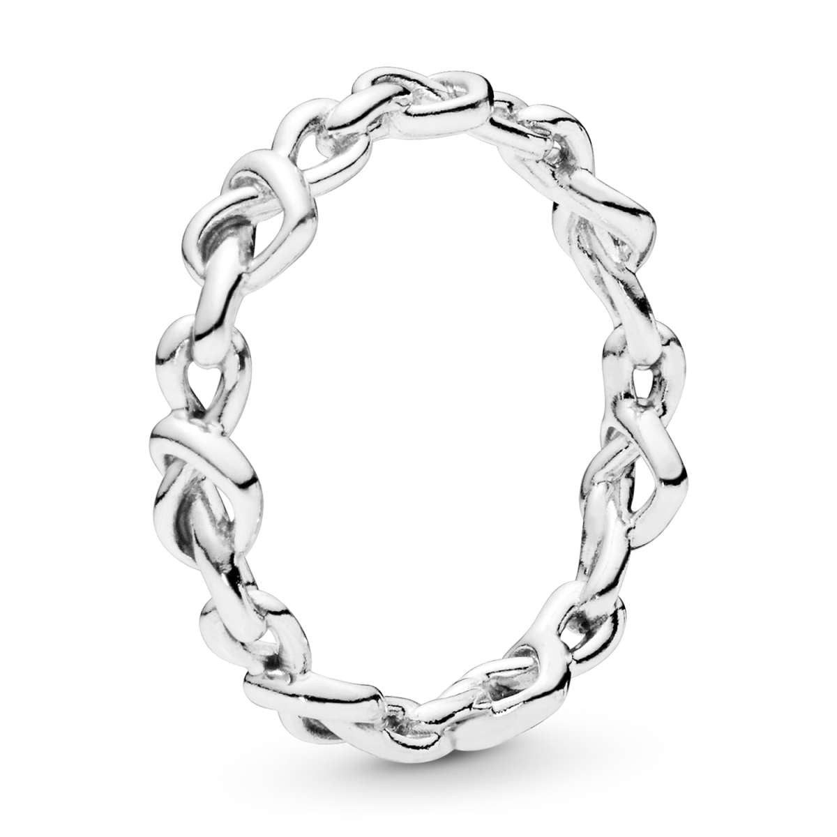 Pandora Silberring 198018, Damenring Knotted Hearts