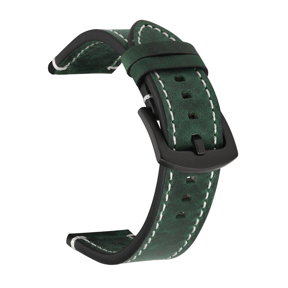 GelldG Uhrenarmband Uhrenarmband, Smart Watch Lederarmband grün