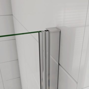 duschspa Dusch-Drehtür 200cm Drehtür Duschkabine Pendeltür Duschabtrennung 8mm Nano Glas, Einscheibensicherheitsglas, Sicherheitsglas, (Set) Klarglas