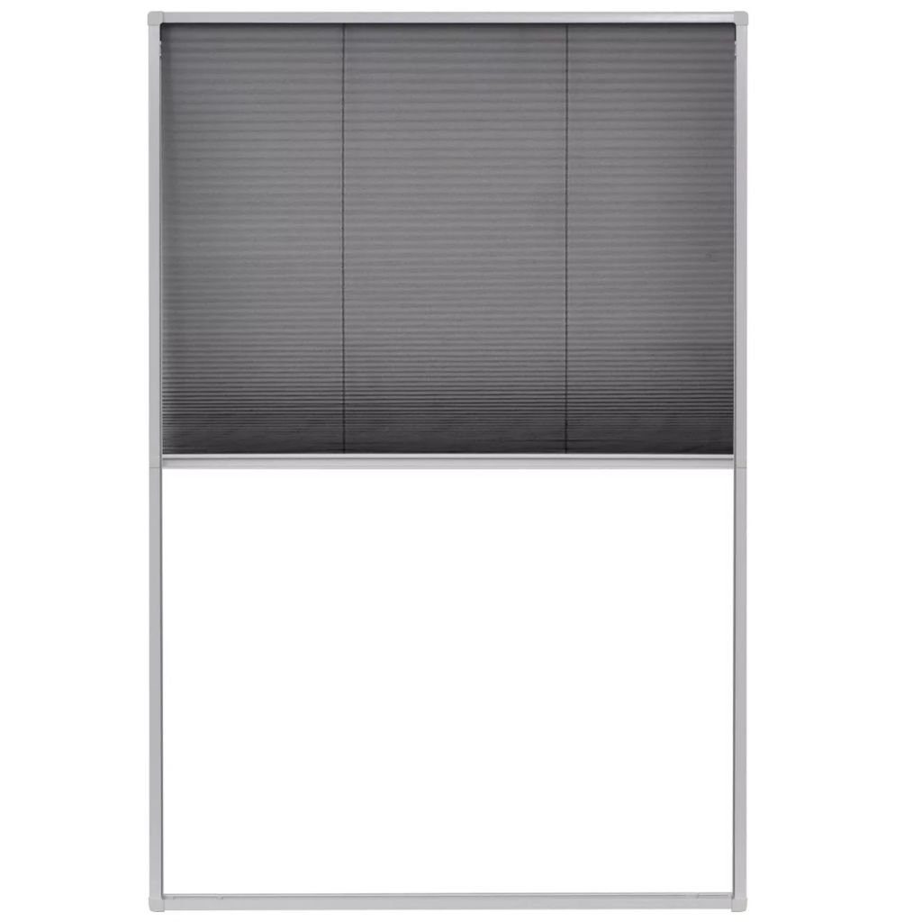 vidaXL Insektenschutz-Fensterrahmen 80 x 120 cm Insektenschutz-Plissee für Fenster Aluminium 80x120 cm Fli