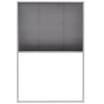 vidaXL Insektenschutz-Fensterrahmen Insektenschutz-Plissee für Fenster Aluminium 80 x 120 cm Fliegengitter