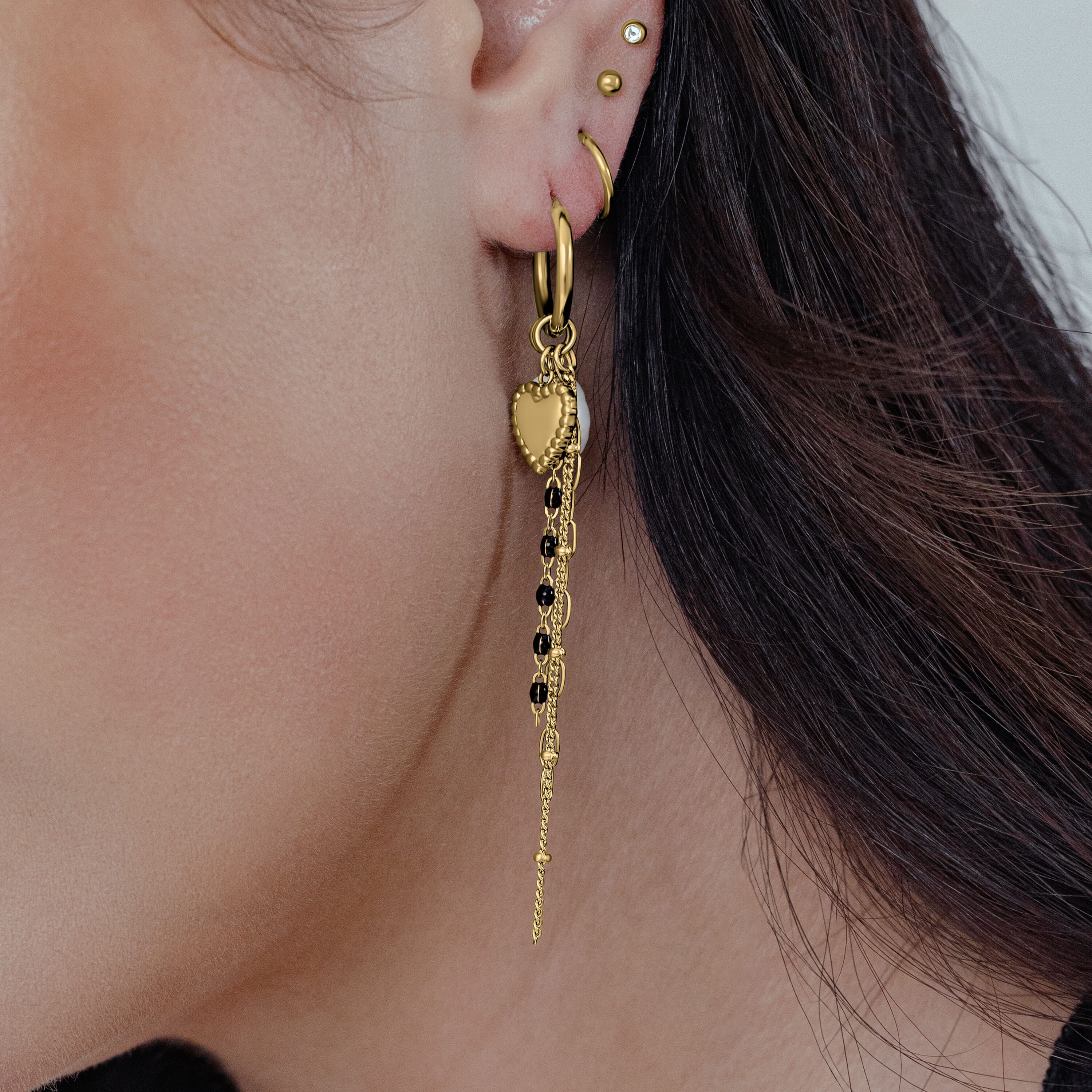 Wildcat Paar Ohrhänger Bubble Heart Hoops with Pearl, wasserfest, langlebig günstig online kaufen