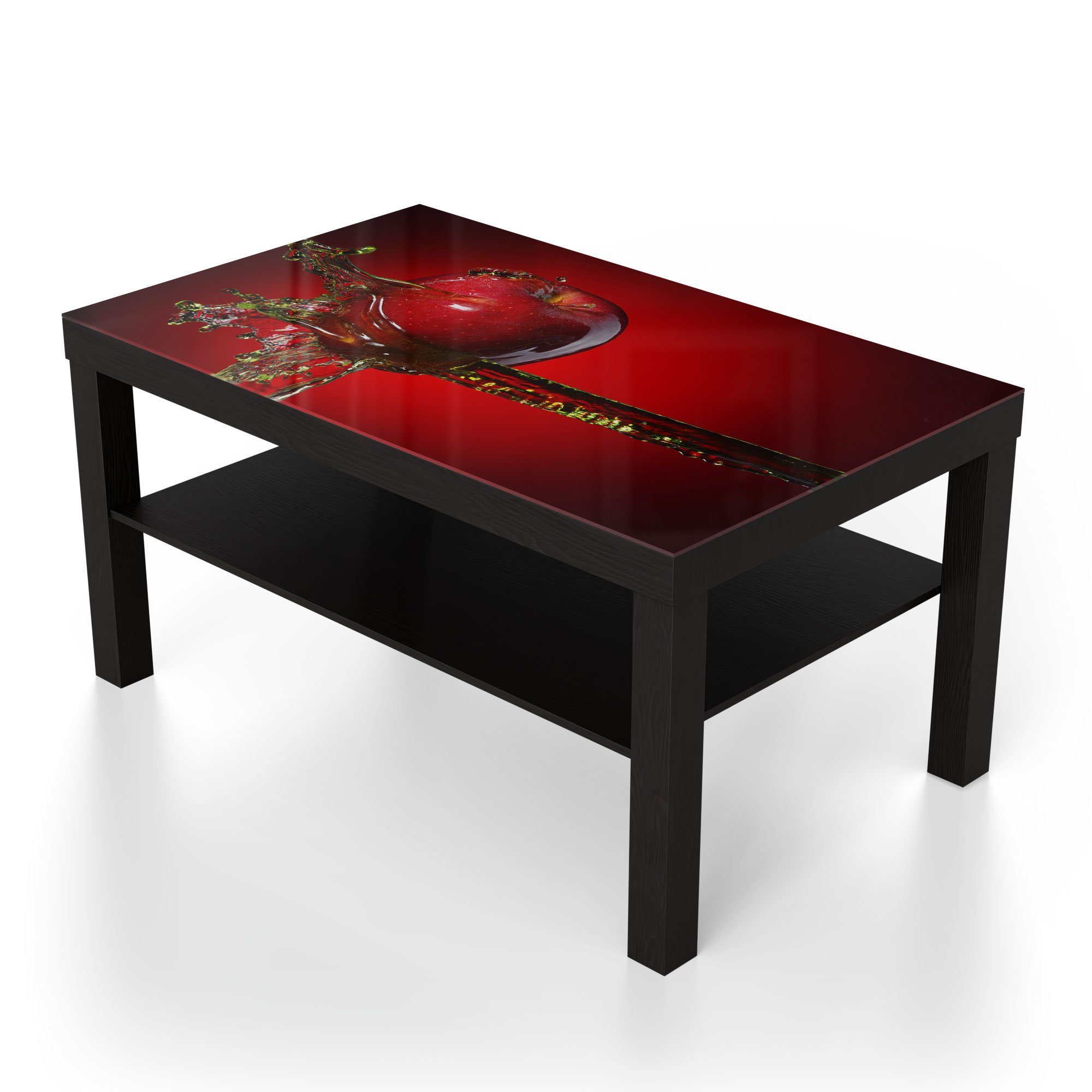 DEQORI Couchtisch 'Flüssigkeit trifft Apfel', Glas Beistelltisch Glastisch modern – Bild 2 von 5
