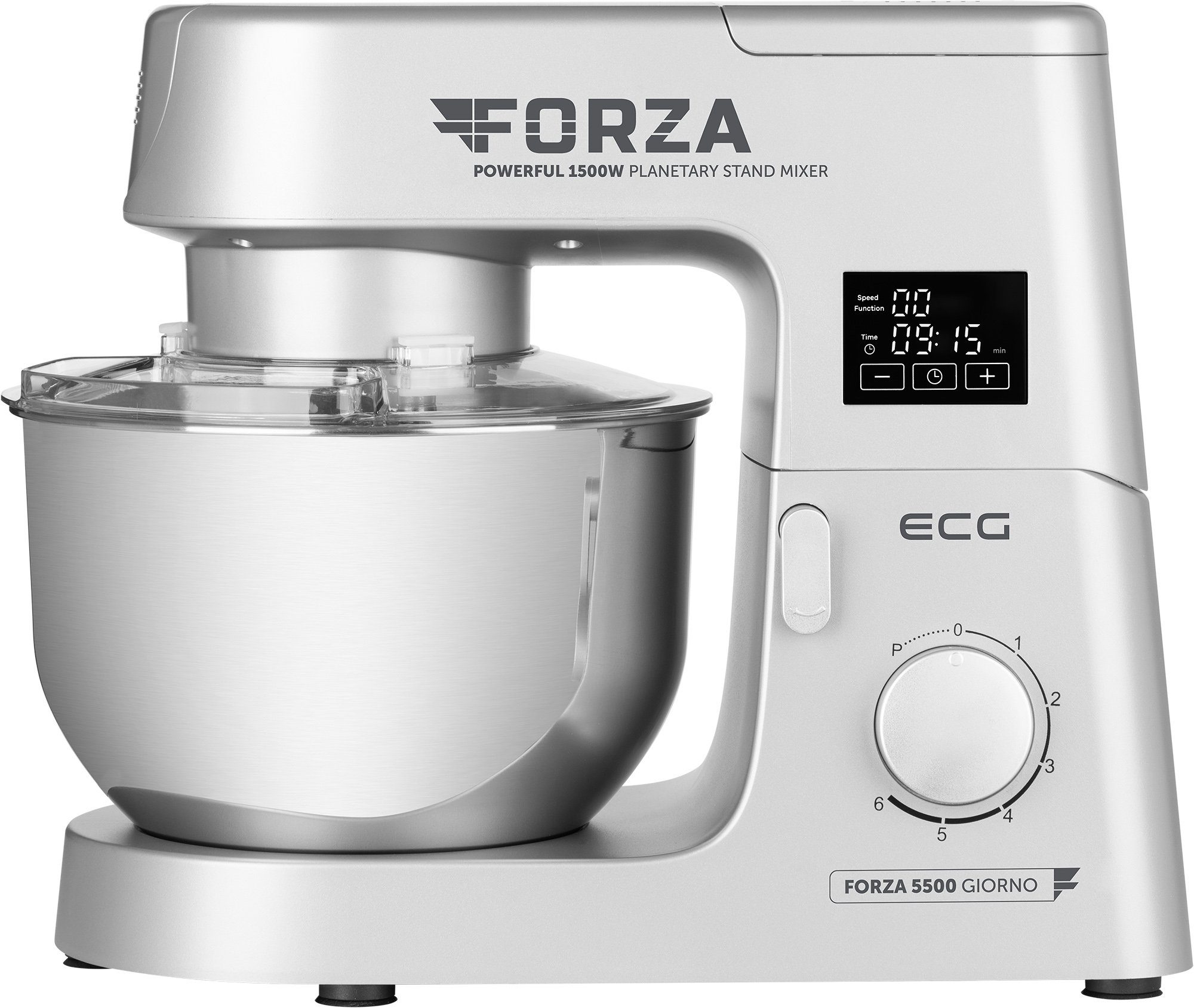 ECG Küchenmaschine, 1500 W, 6,50 l Schüssel, Große Auswahl an Zubehör