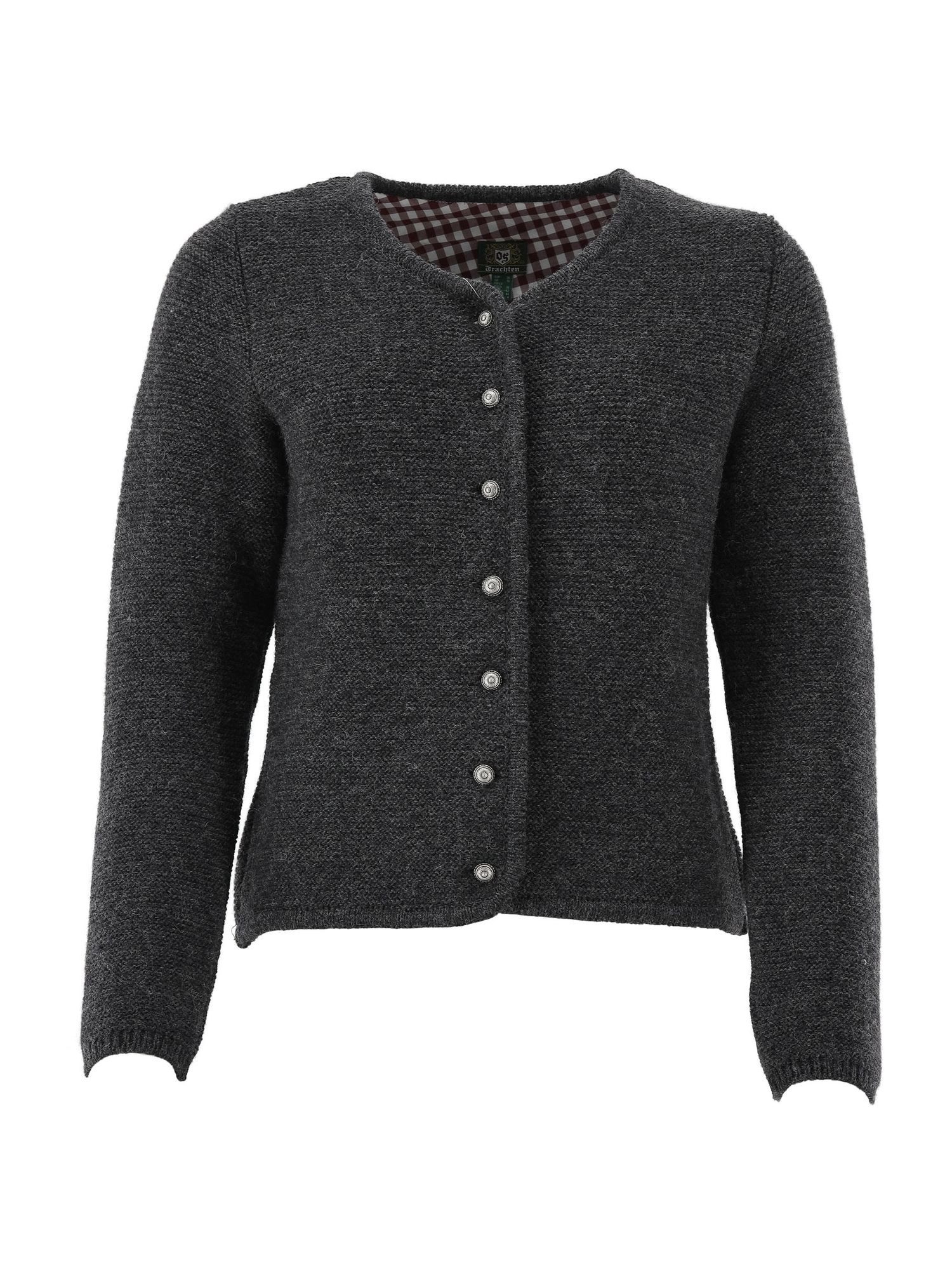 OS Trachten Strickjacke Forivo tailliert, Rundhalsausschnitt, günstig online kaufen
