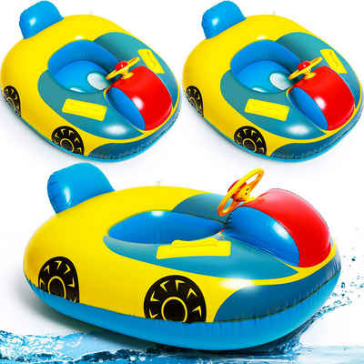 DOPWii Schwimmsitz Aufblasbares Schwimmbad-Schwimmauto für Kinder, schwimmende Luftmatratze für den Sommer, Schwimmboje mit 2 Griffen