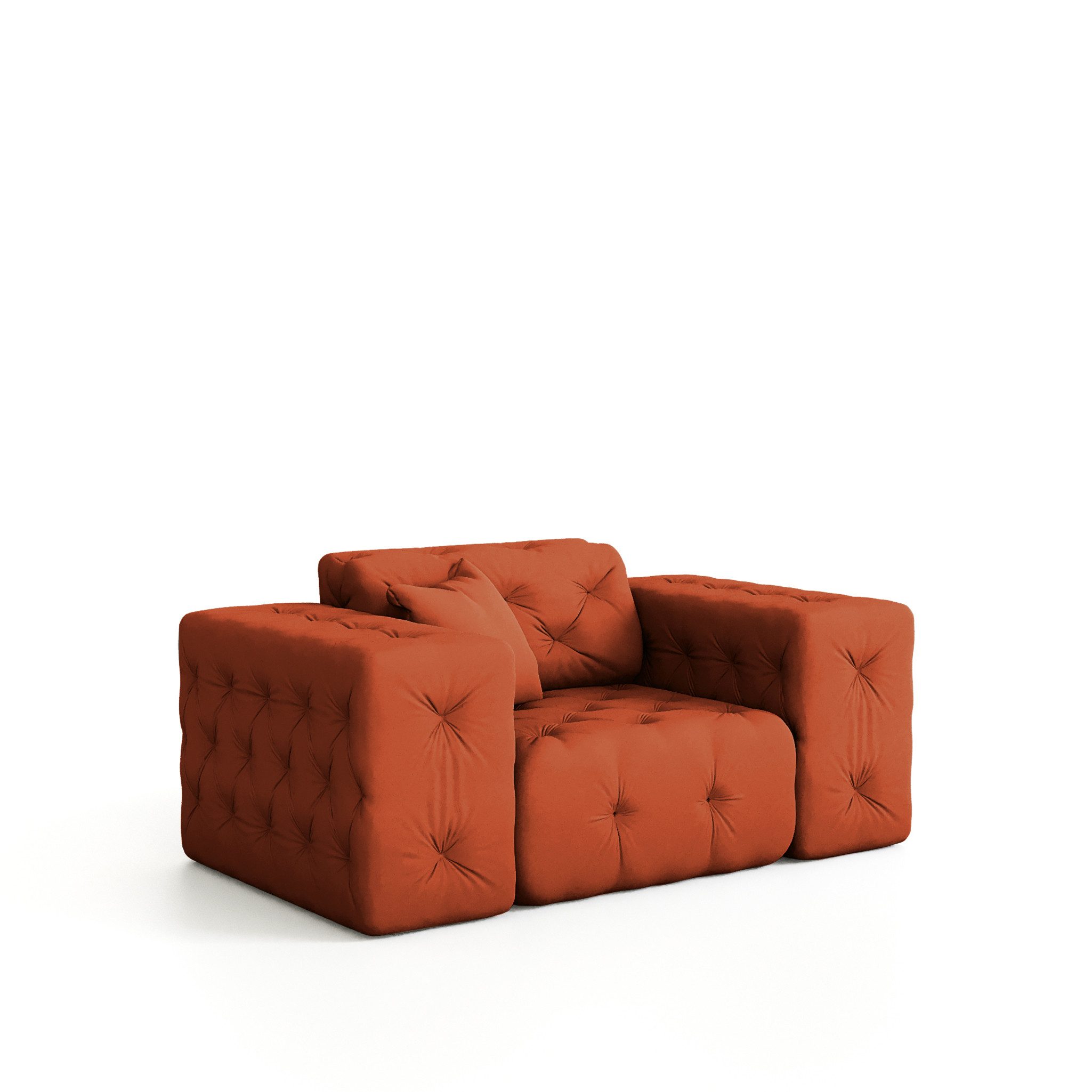 Fun Möbel Sessel Sessel CHANTAL in Stoff Opera Velvet (Designersessel Chantal incl. 1 Zierkissen)