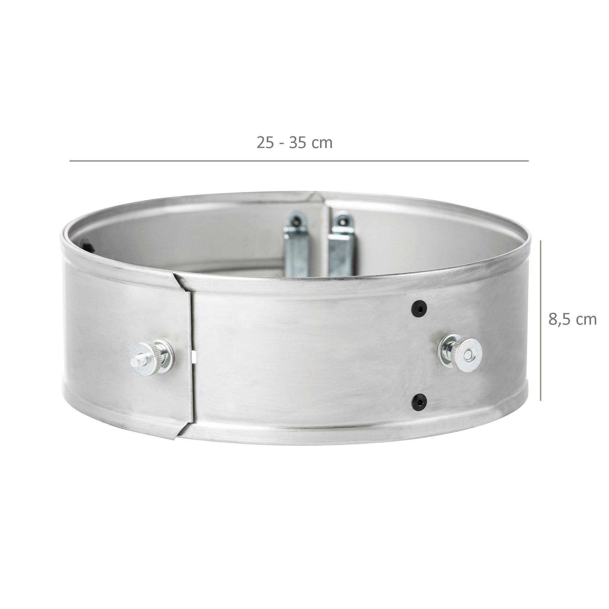 BBQ-Toro Feuerstelle Edelstahl Power Ring für Raketenofen, Ø 25-35 x 8,5 cm, Erhöht die Effektivität des Kochvorgangs um 25 %