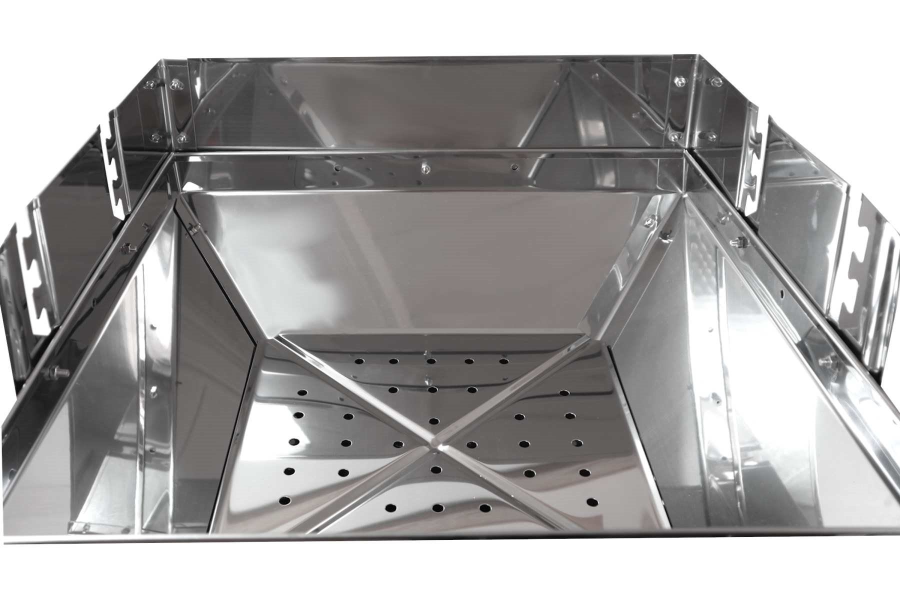 Kingsale Holzkohlegrill Holzkohlegrill Säulengrill Edelstahl, Gartengrill, Trichtergrill, Edelstahl