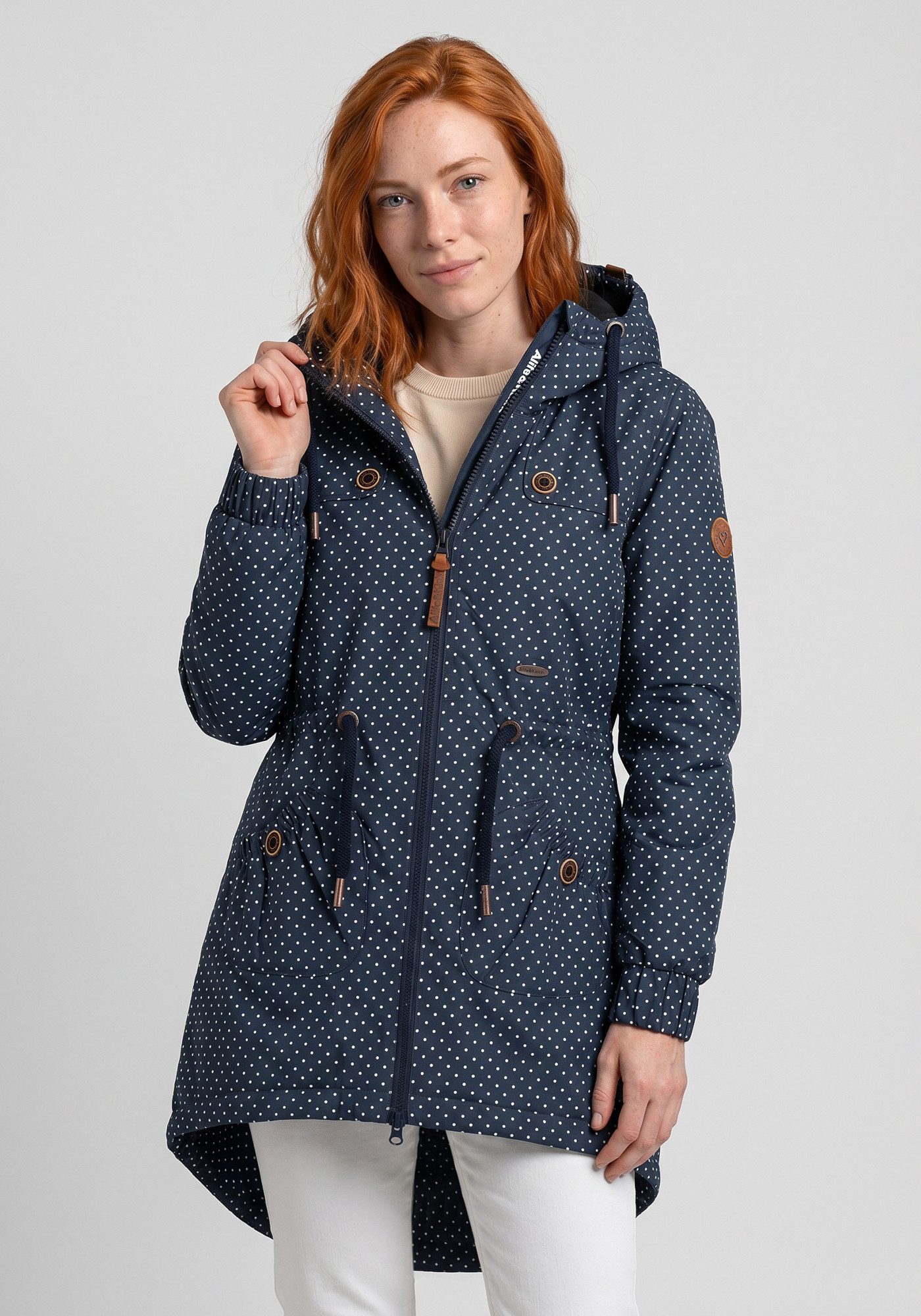 Alife & Kickin Outdoorjacke CHARLOTTEAKB gefütterter Parka, Kapuzenjacke durch Bindeband tailliert