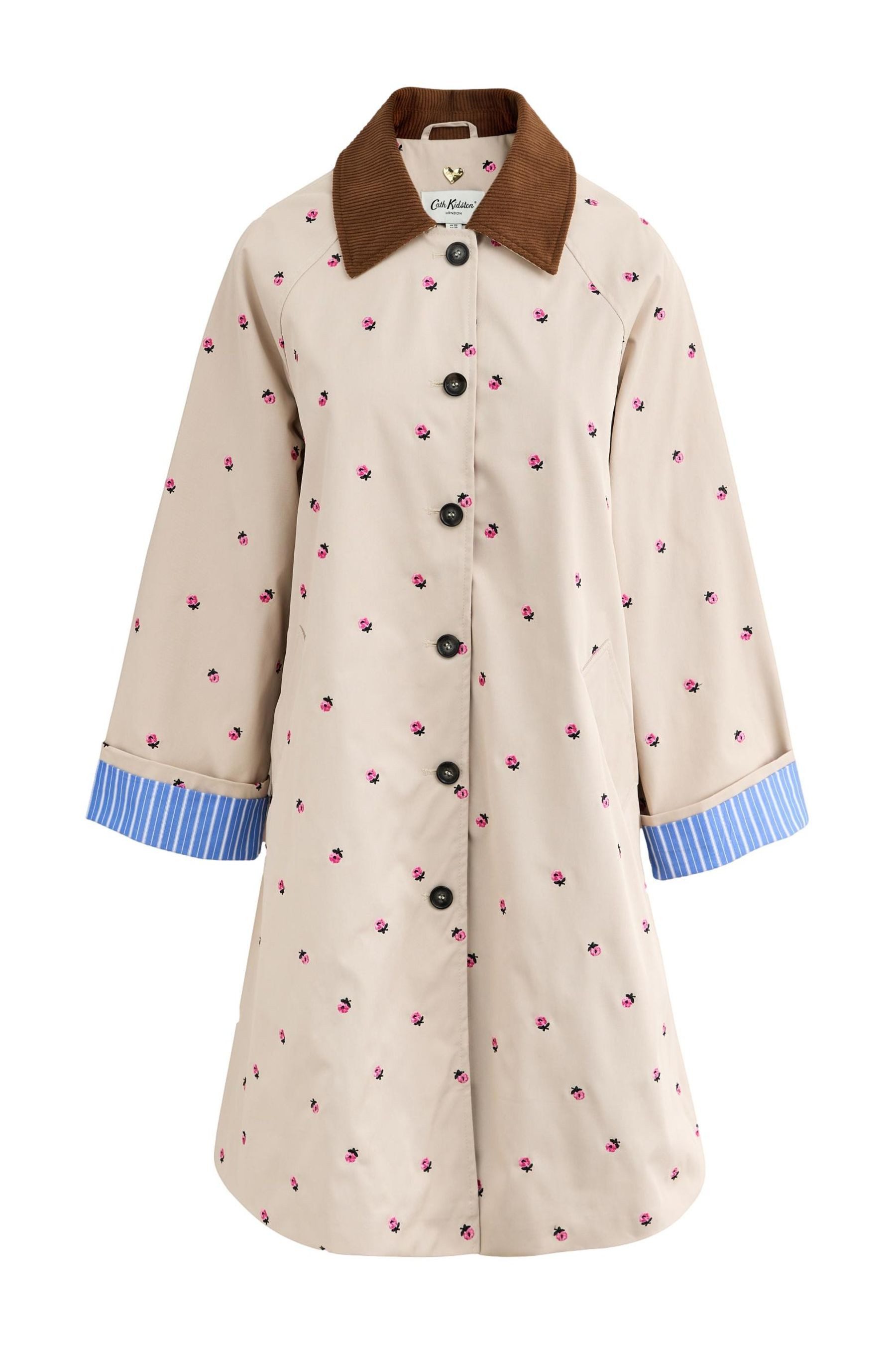 Cath Kidston Kurzmantel Cath Kidston bestickter Trenchcoat (1-tlg)