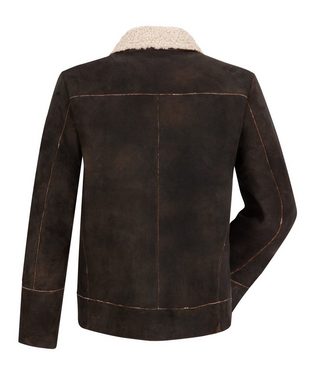 Milestone Lederjacke MS-Geon aus weichem Ziegen-Veloursleder mit Teddy-Fell gefüttert