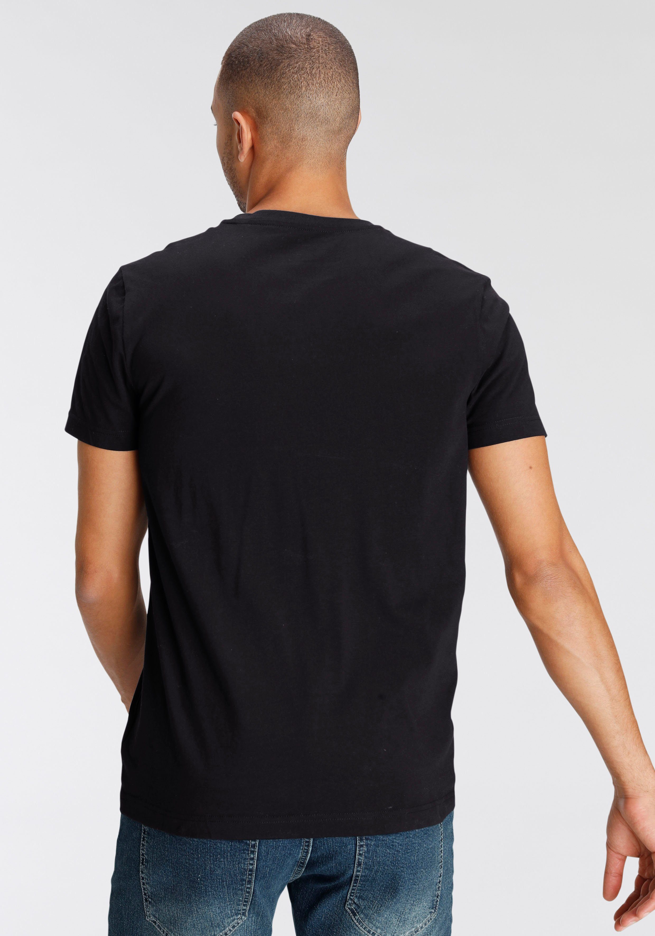 Baumwolle reiner (Set, schwarz aus 3-tlg., T-Shirt AJC 3er-Pack)