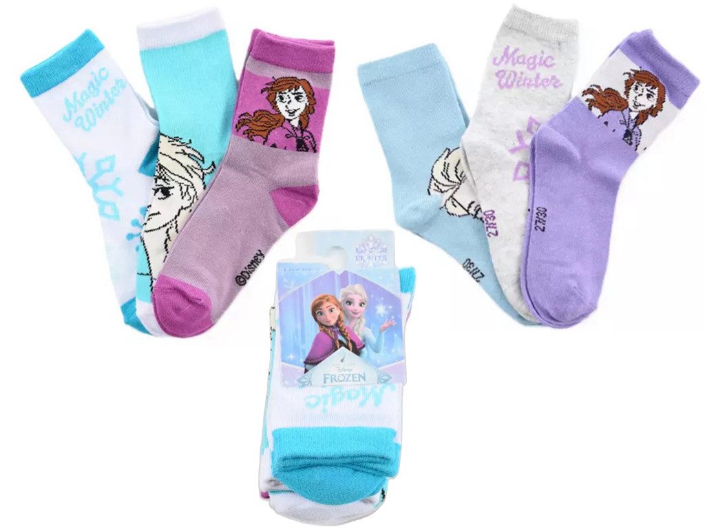 Disney Frozen Socken Disney Socken Mädchen 6er Pack Elsa Anna